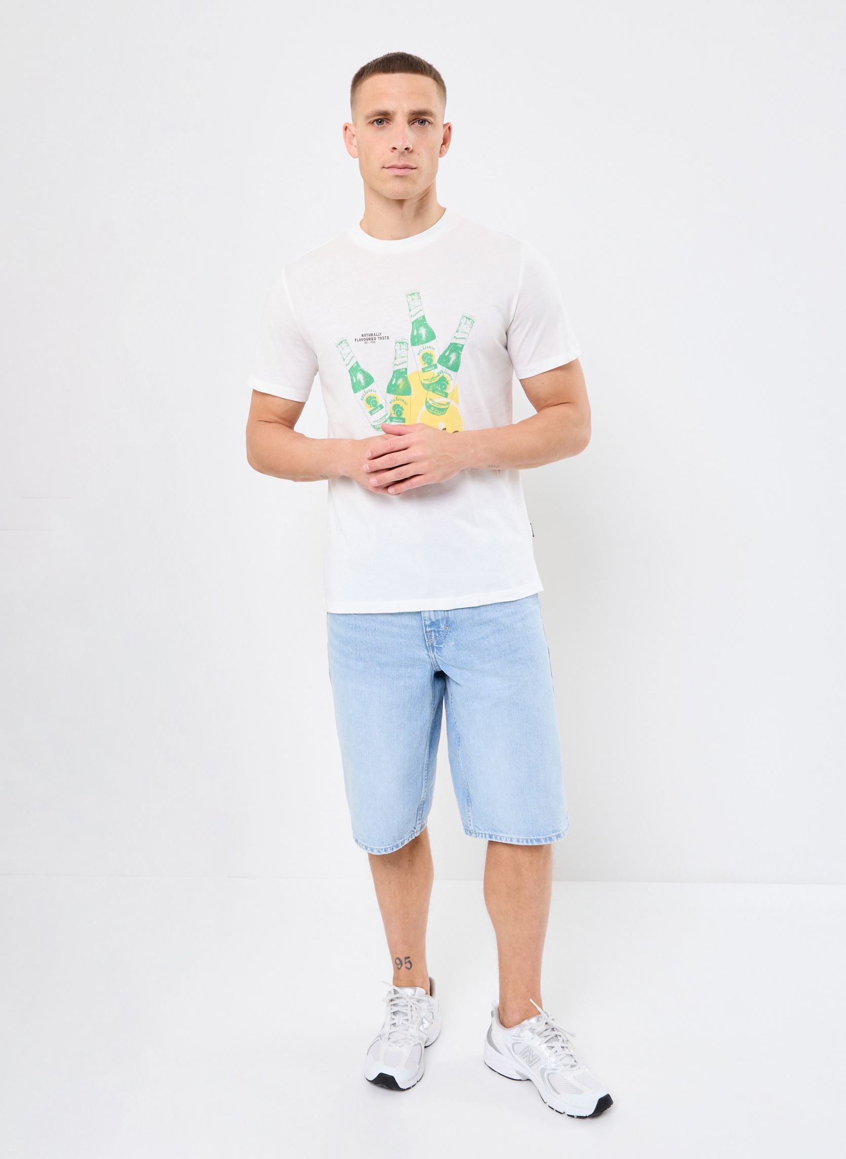 Kurzarm-T-Shirts BHJONAS tee herren weiß Blend Kurzarm-T-Shirts BHJONAS tee herren weiß SNOW WHITE