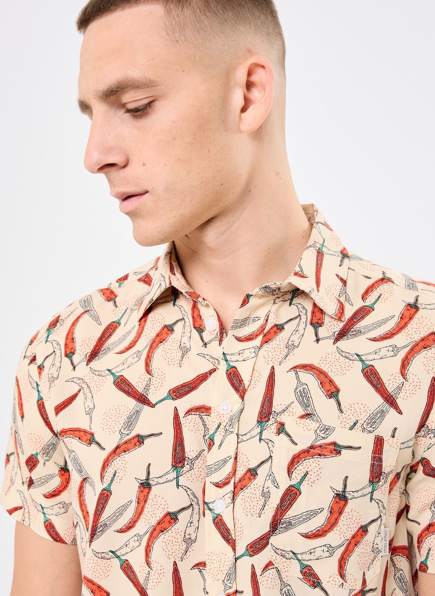 Hemden BHBALDER Shirt herren beige Blend Hemden BHBALDER Shirt herren beige BLEACHED SAND