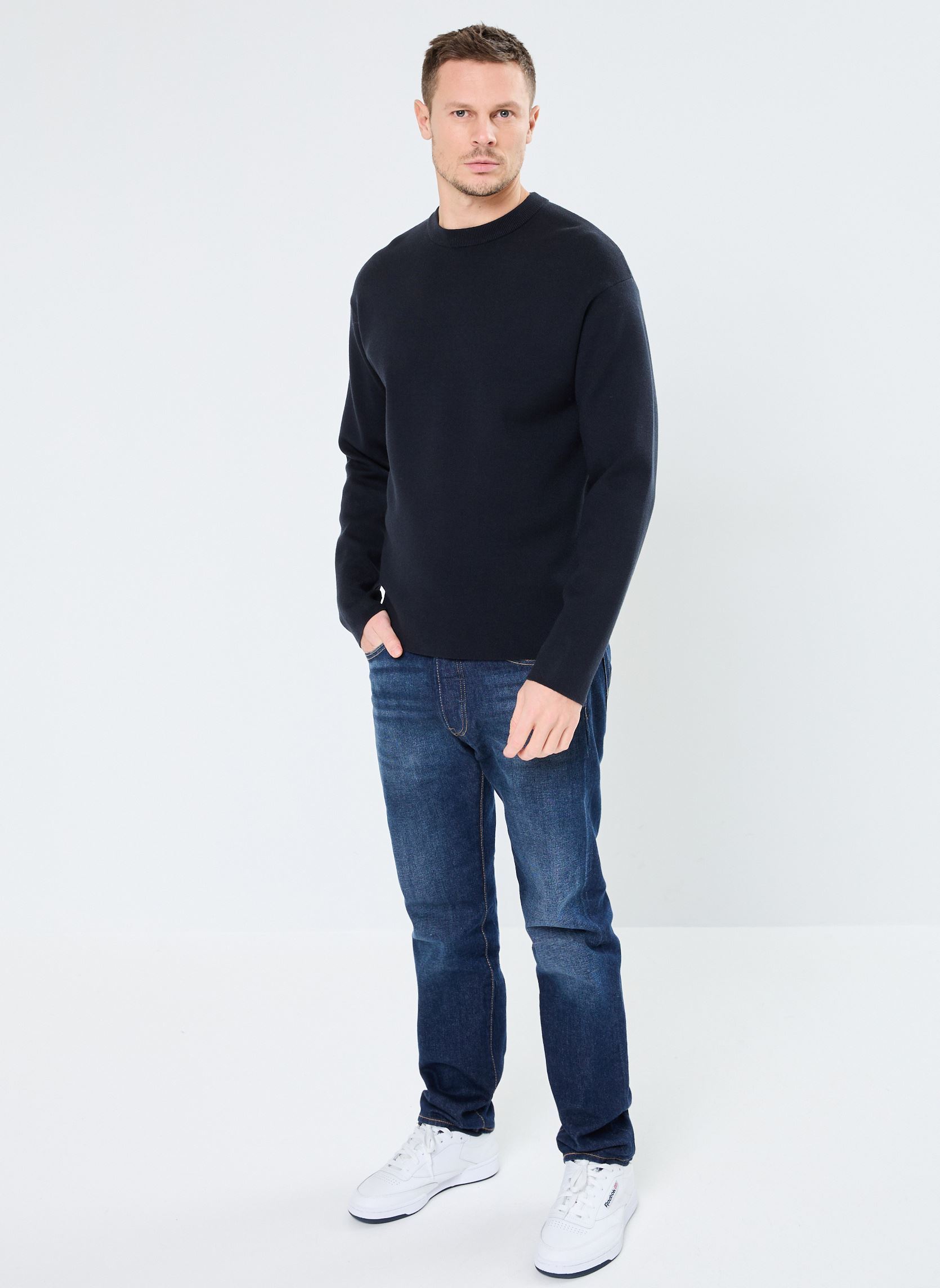 Pullover ONSCOOPER RLX LS 12 CREW KNIT herren blau Only & Sons Pullover ONSCOOPER RLX LS 12 CREW KNIT herren blau DARK NAVY