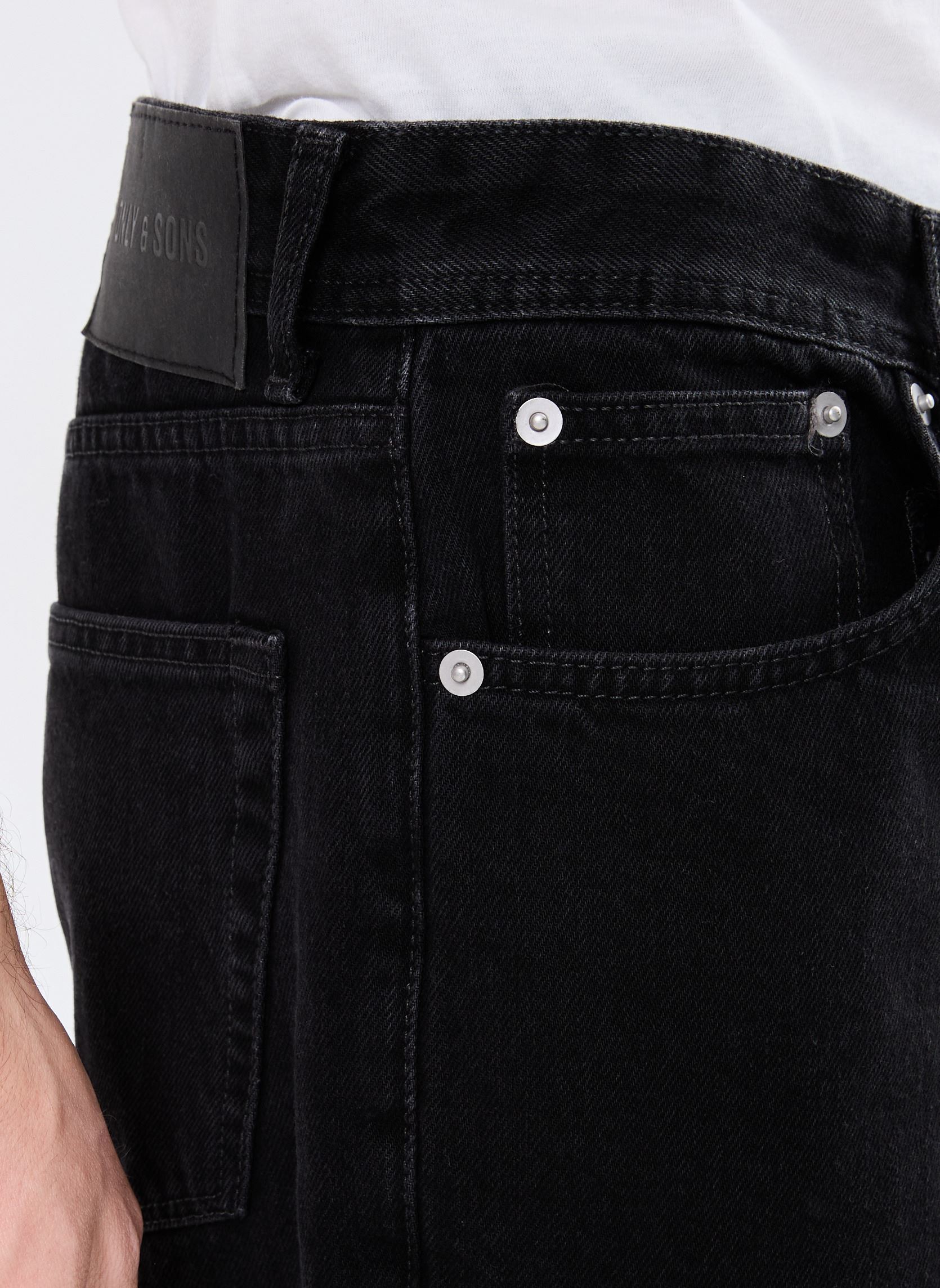 Rechte jeans / Straight Leg Jeans ONSFADE LOOSE WB 6778 TAI DNM NOOS heren zwart Only & Sons Rechte jeans / Straight Leg Jeans ONSFADE LOOSE WB 6778 TAI DNM NOOS heren zwart WASHED BLACK