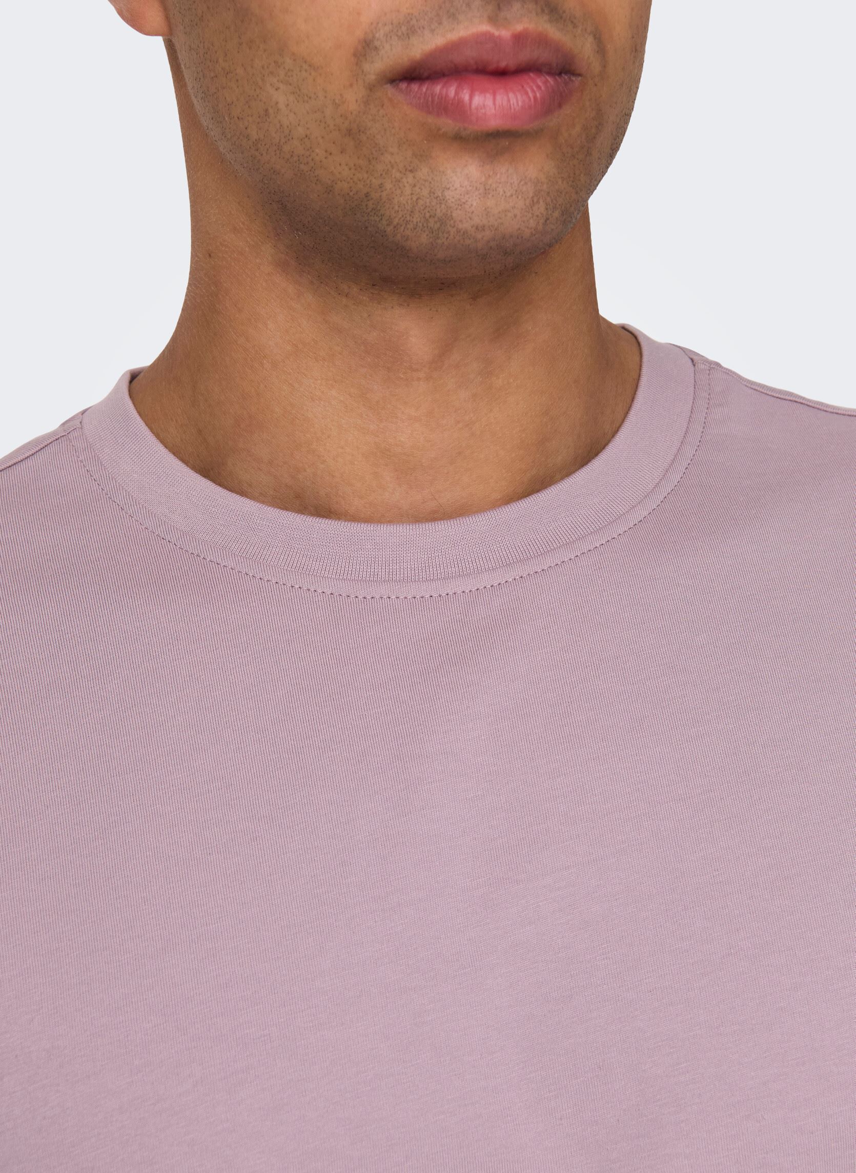 Tee-shirts manches courtes ONSFRED LIFE RLX SS TEE NOOS homme rose Only & Sons Tee-shirts manches courtes ONSFRED LIFE RLX SS TEE NOOS homme rose ASH ROSE