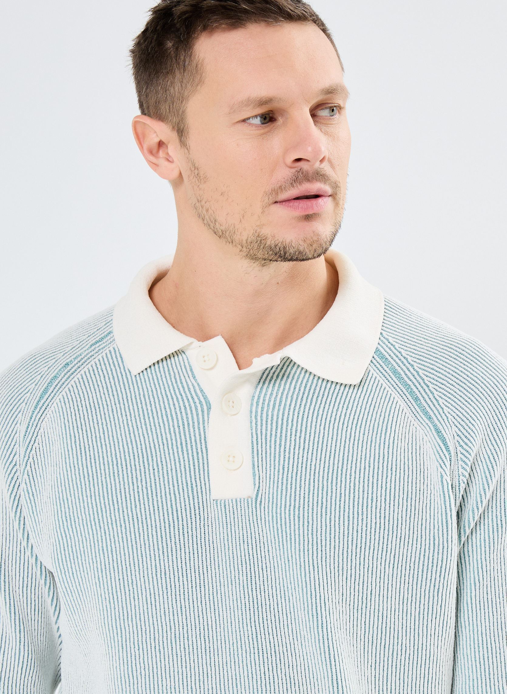 Pullover ONSGRANT RLX 7 LS BTN POLO KNIT herren weiß Only & Sons Pullover ONSGRANT RLX 7 LS BTN POLO KNIT herren weiß CLOUD DANCER