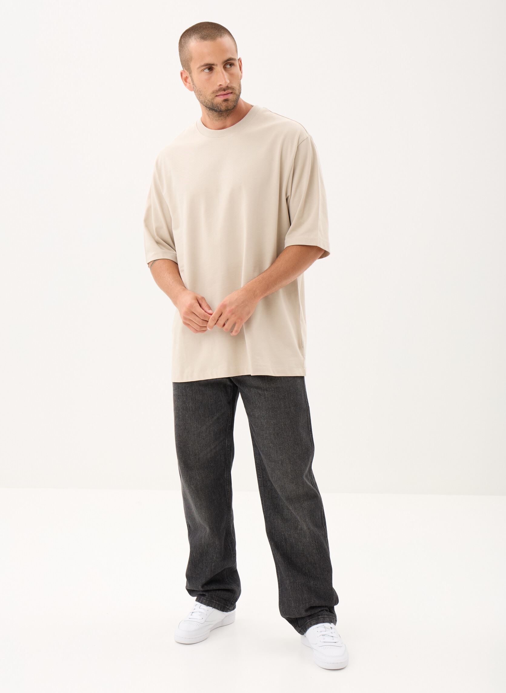 T-shirt a maniche corte ONSMILLENIUM OVZ SS TEE NOOS uomo beige Only & Sons T-shirt a maniche corte ONSMILLENIUM OVZ SS TEE NOOS uomo beige SILVER LINING