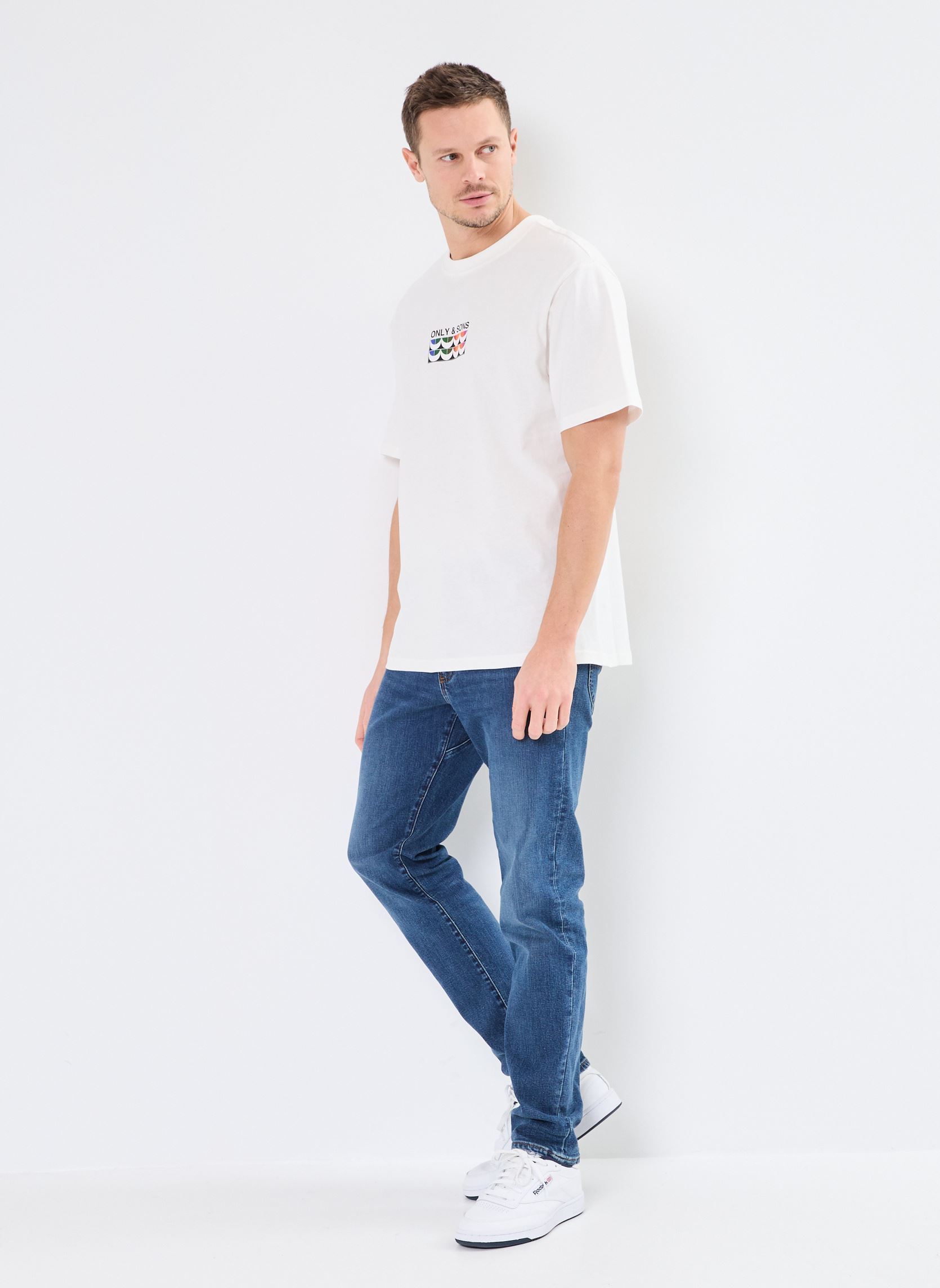 Tee-shirts manches courtes ONSWAVE LOGO RLX SS TEE CS homme blanc Only & Sons Tee-shirts manches courtes ONSWAVE LOGO RLX SS TEE CS homme blanc CLOUD DANCER