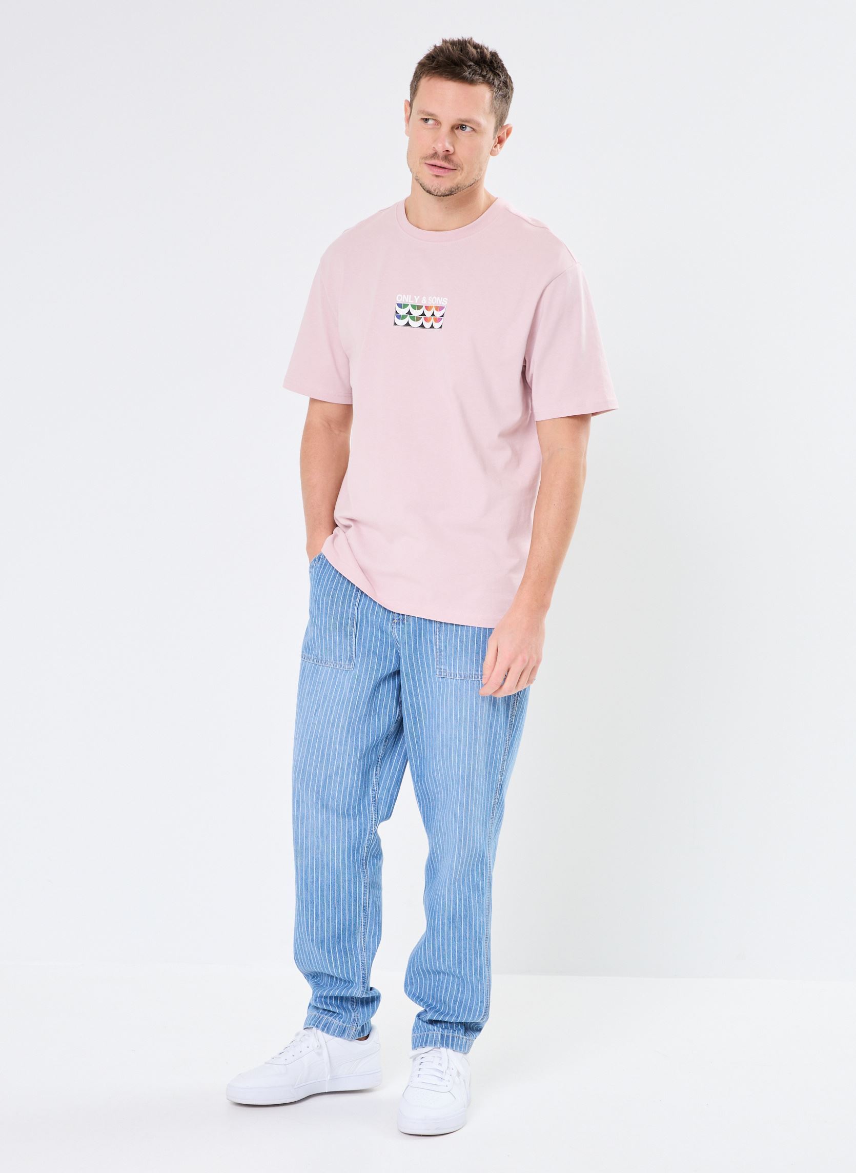 Tee-shirts manches courtes ONSWAVE LOGO RLX SS TEE CS homme violet Only & Sons Tee-shirts manches courtes ONSWAVE LOGO RLX SS TEE CS homme violet VIOLET ICE