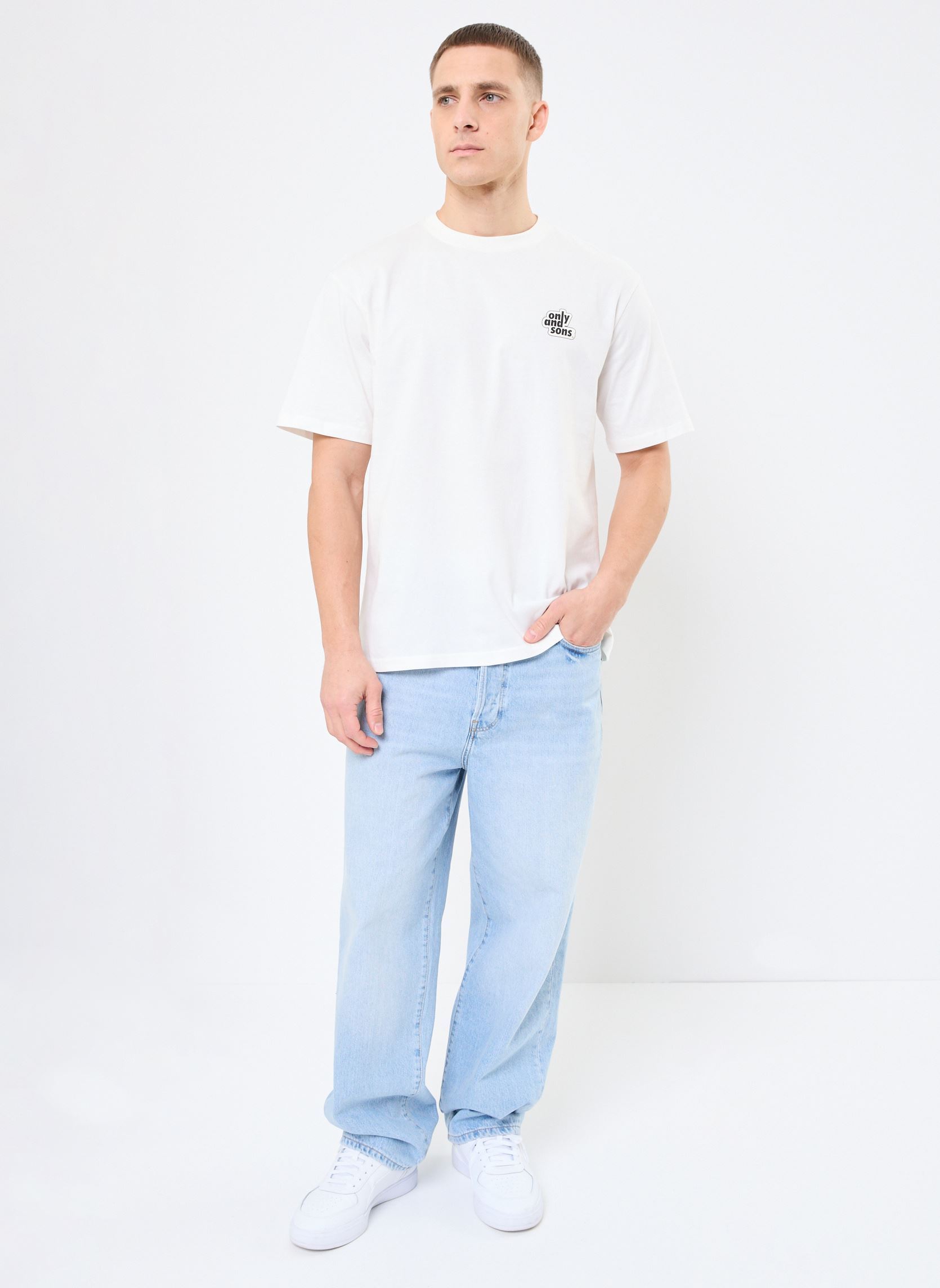 Tee-shirts manches courtes ONSARCH LOGO RLX SS TEE CS homme blanc Only & Sons Tee-shirts manches courtes ONSARCH LOGO RLX SS TEE CS homme blanc CLOUD DANCER