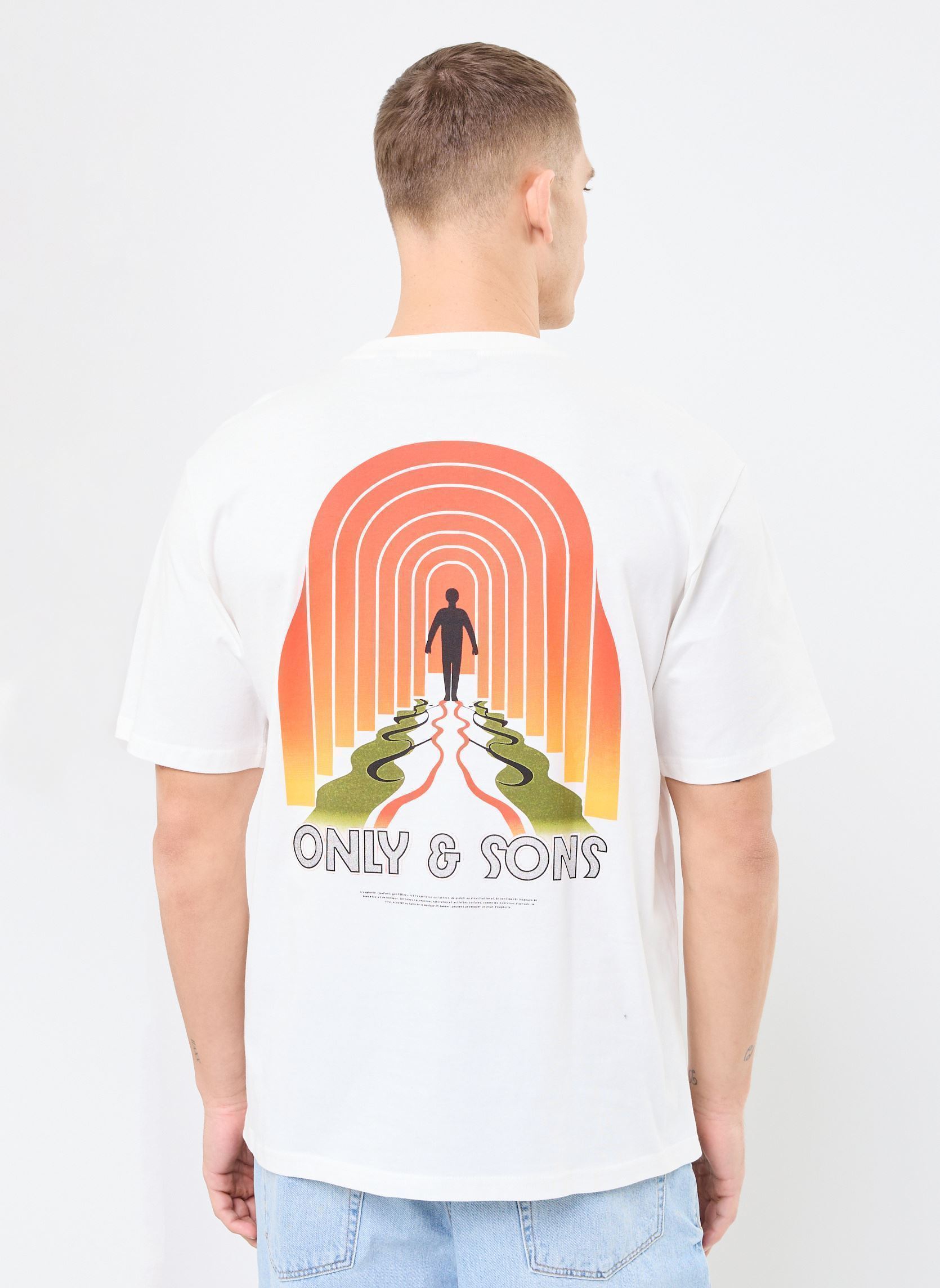 Tee-shirts manches courtes ONSARCH LOGO RLX SS TEE CS homme blanc Only & Sons Tee-shirts manches courtes ONSARCH LOGO RLX SS TEE CS homme blanc CLOUD DANCER