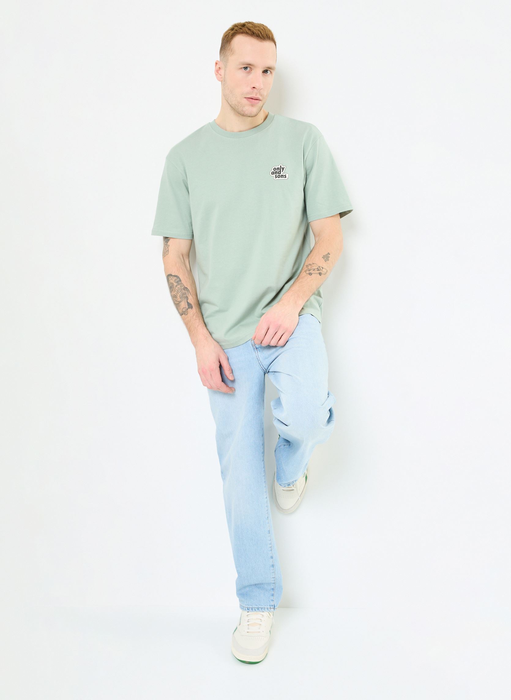 Kurzarm-T-Shirts ONSFLOWER LOGO RLX SS TEE CS herren grün Only & Sons Kurzarm-T-Shirts ONSFLOWER LOGO RLX SS TEE CS herren grün ICEBERG GREEN