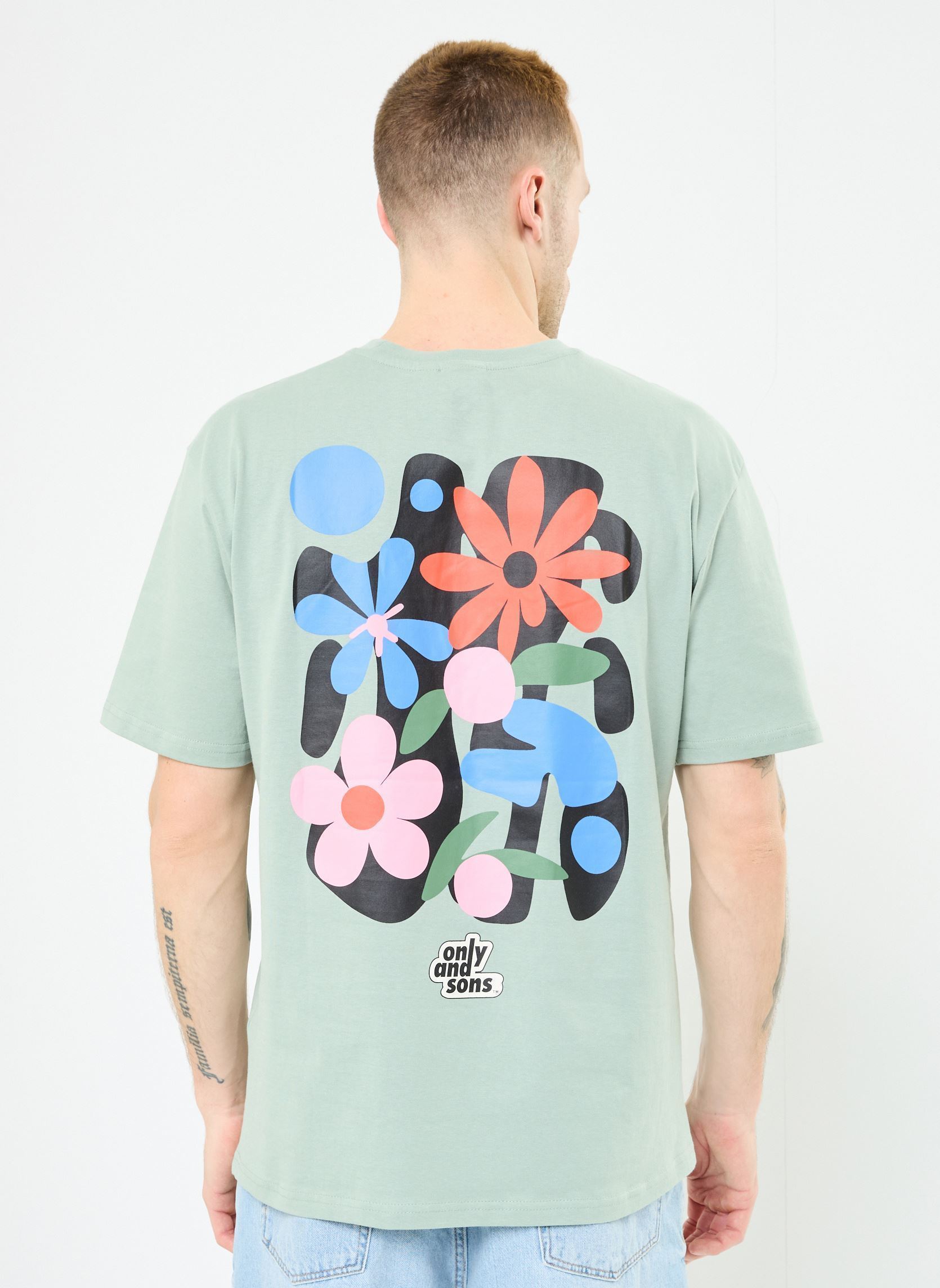 Kurzarm-T-Shirts ONSFLOWER LOGO RLX SS TEE CS herren grün Only & Sons Kurzarm-T-Shirts ONSFLOWER LOGO RLX SS TEE CS herren grün ICEBERG GREEN