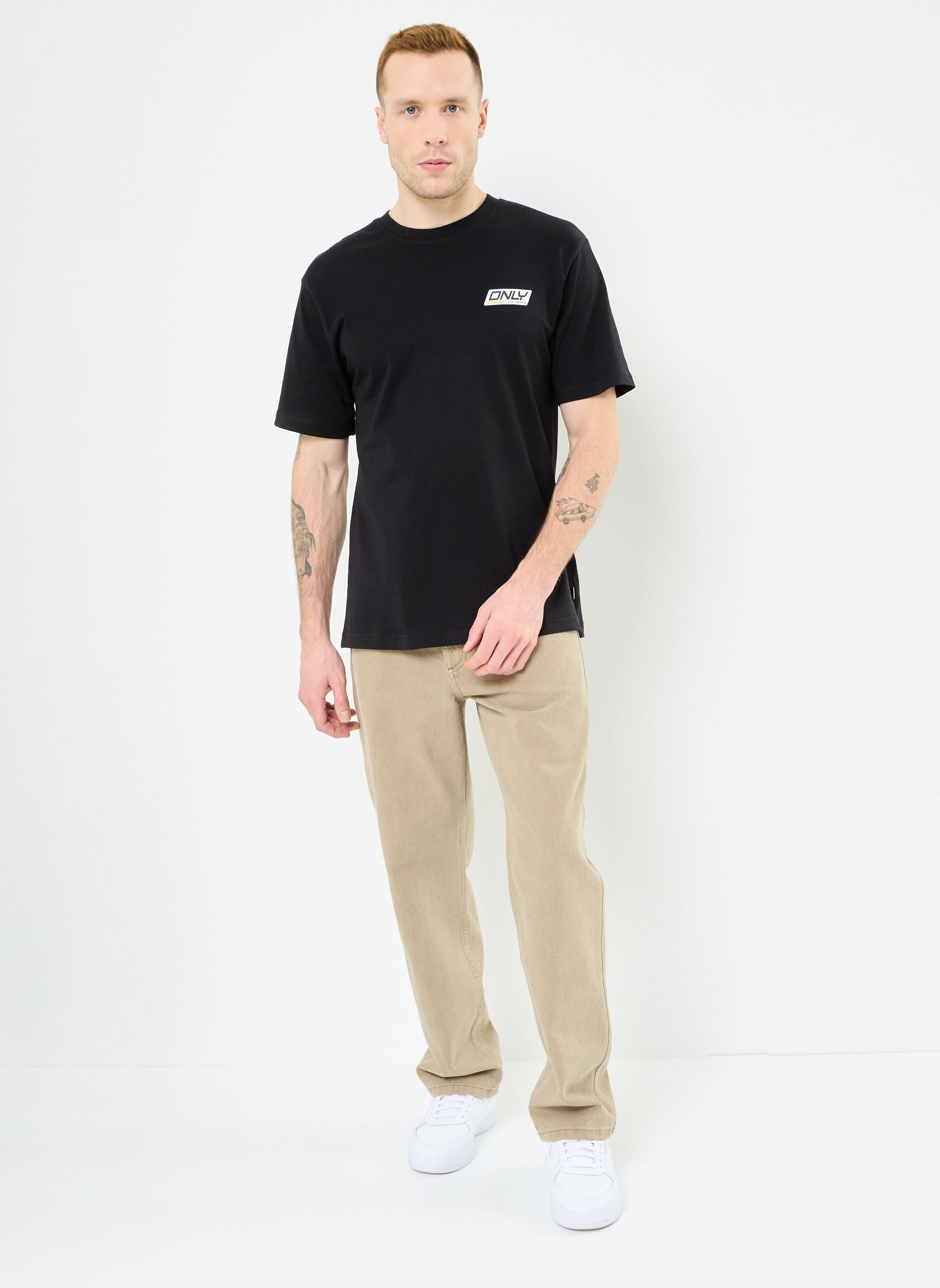 Tee-shirts manches courtes ONSSPRINT LOGO RLX SS TEE CS homme noir Only & Sons Tee-shirts manches courtes ONSSPRINT LOGO RLX SS TEE CS homme noir BLACK