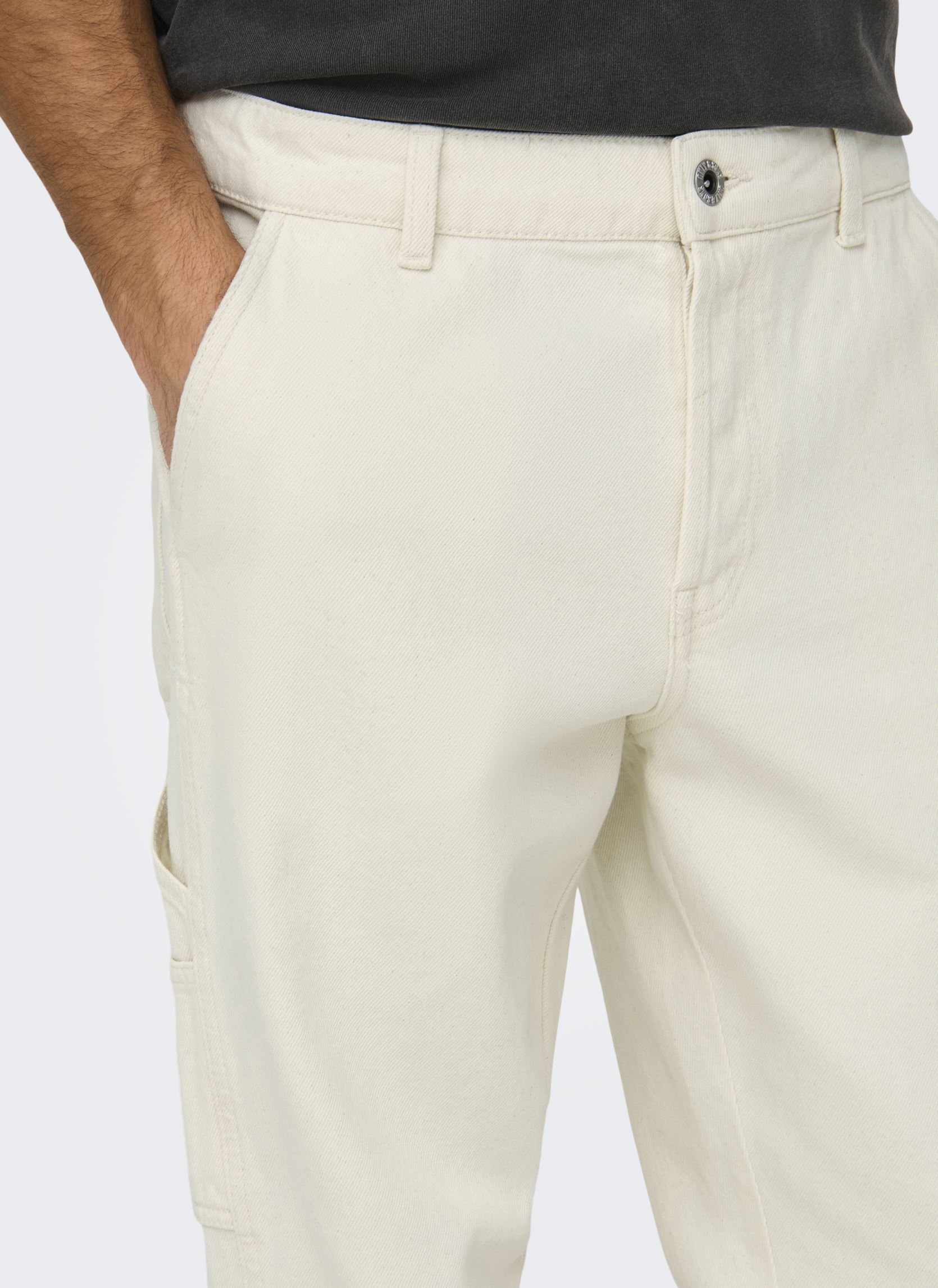 Jeans droit ONSEDGE STRAIGHT CAR ECRU1088PIMDNM NOOS homme beige Only & Sons Jeans droit ONSEDGE STRAIGHT CAR ECRU1088PIMDNM NOOS homme beige ECRU