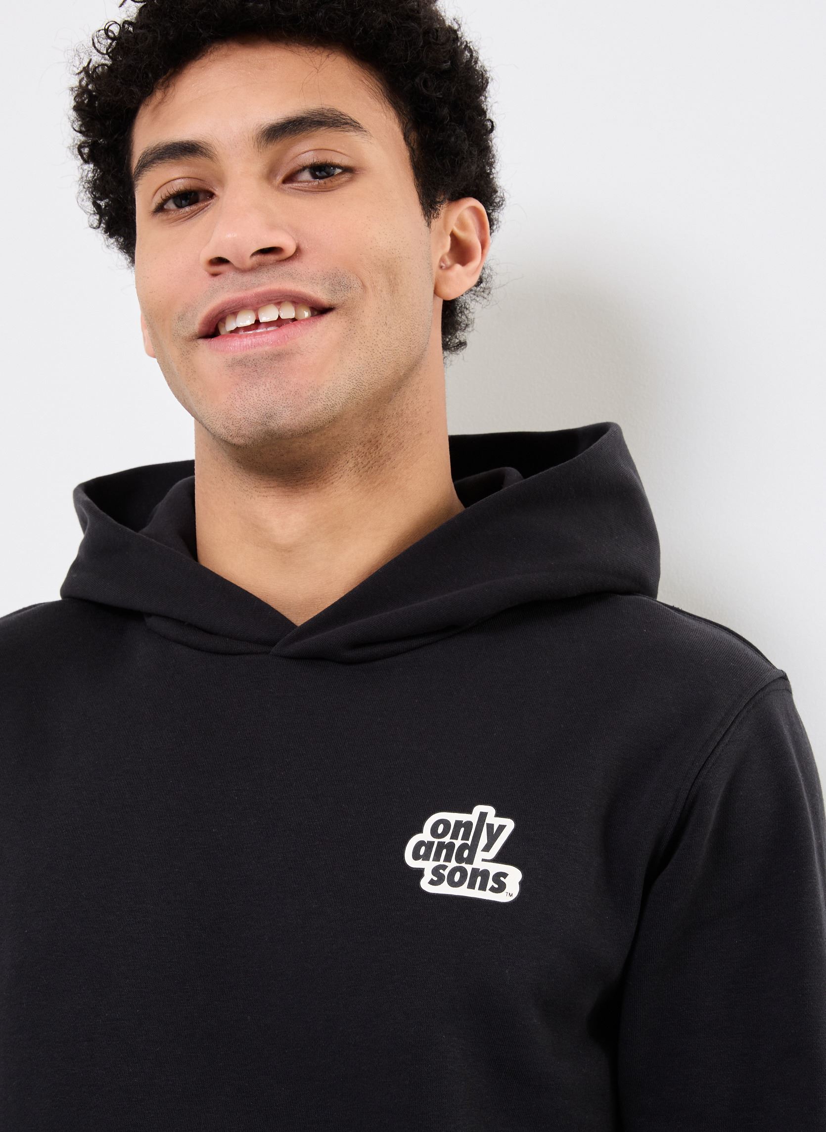 Jersey con capucha ONSFLOWER REG HOODIE CS hombre negro Only & Sons Jersey con capucha ONSFLOWER REG HOODIE CS hombre negro BLACK