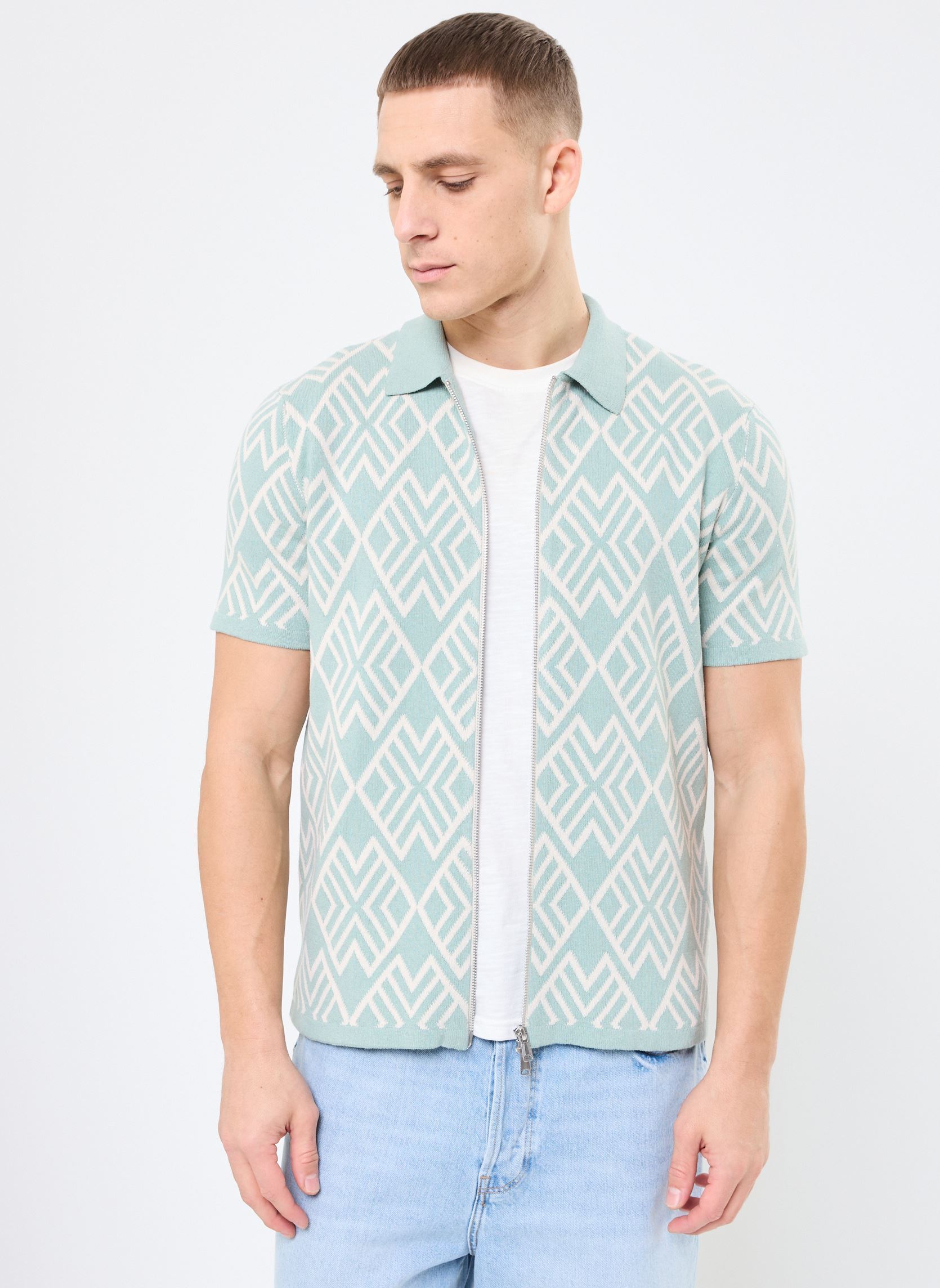 Vêtements Only & Sons ONSMIKE LIFE REG 12 SS JAQ SHIRT KNIT pour Accessoires