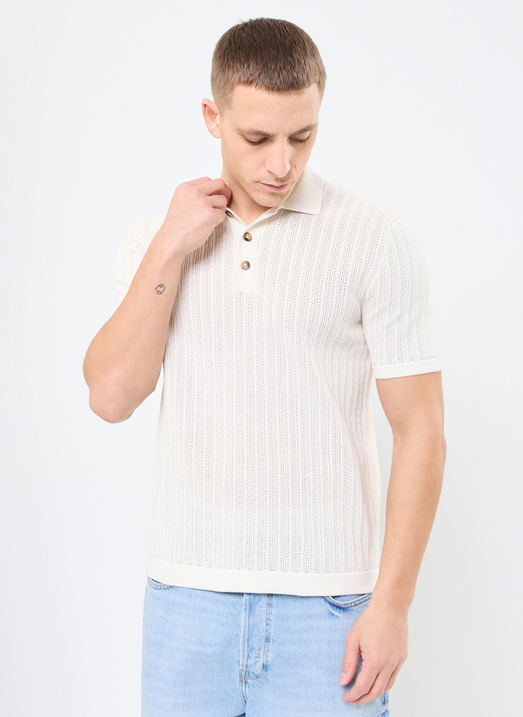 Vêtements Only & Sons ONSMOON REG 12 SS POLO KNIT pour Accessoires