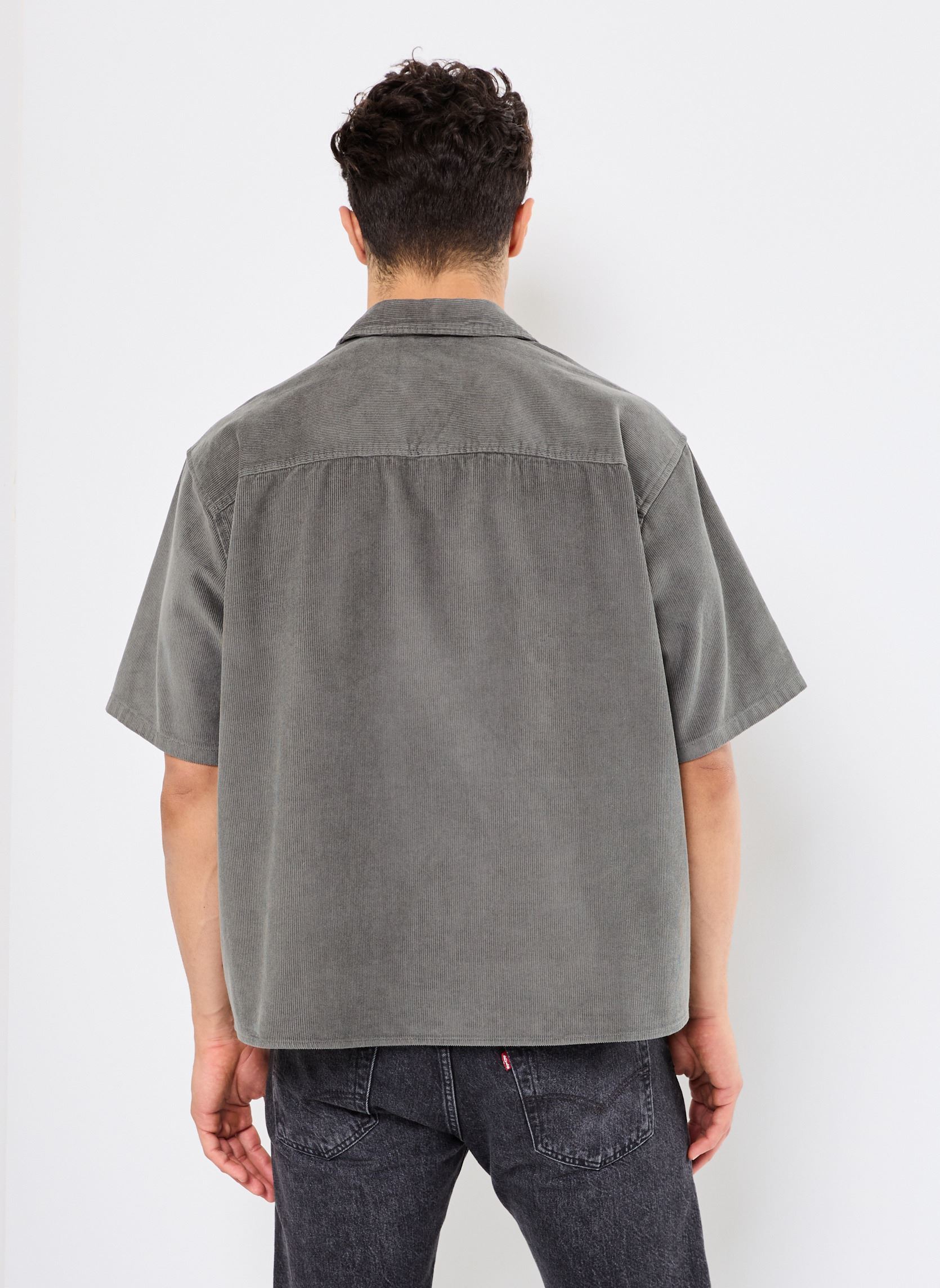 Hemden ONSALFI LIFE RLX CORD SS SHIRT heren grijs Only & Sons Hemden ONSALFI LIFE RLX CORD SS SHIRT heren grijs CASTOR GRAY