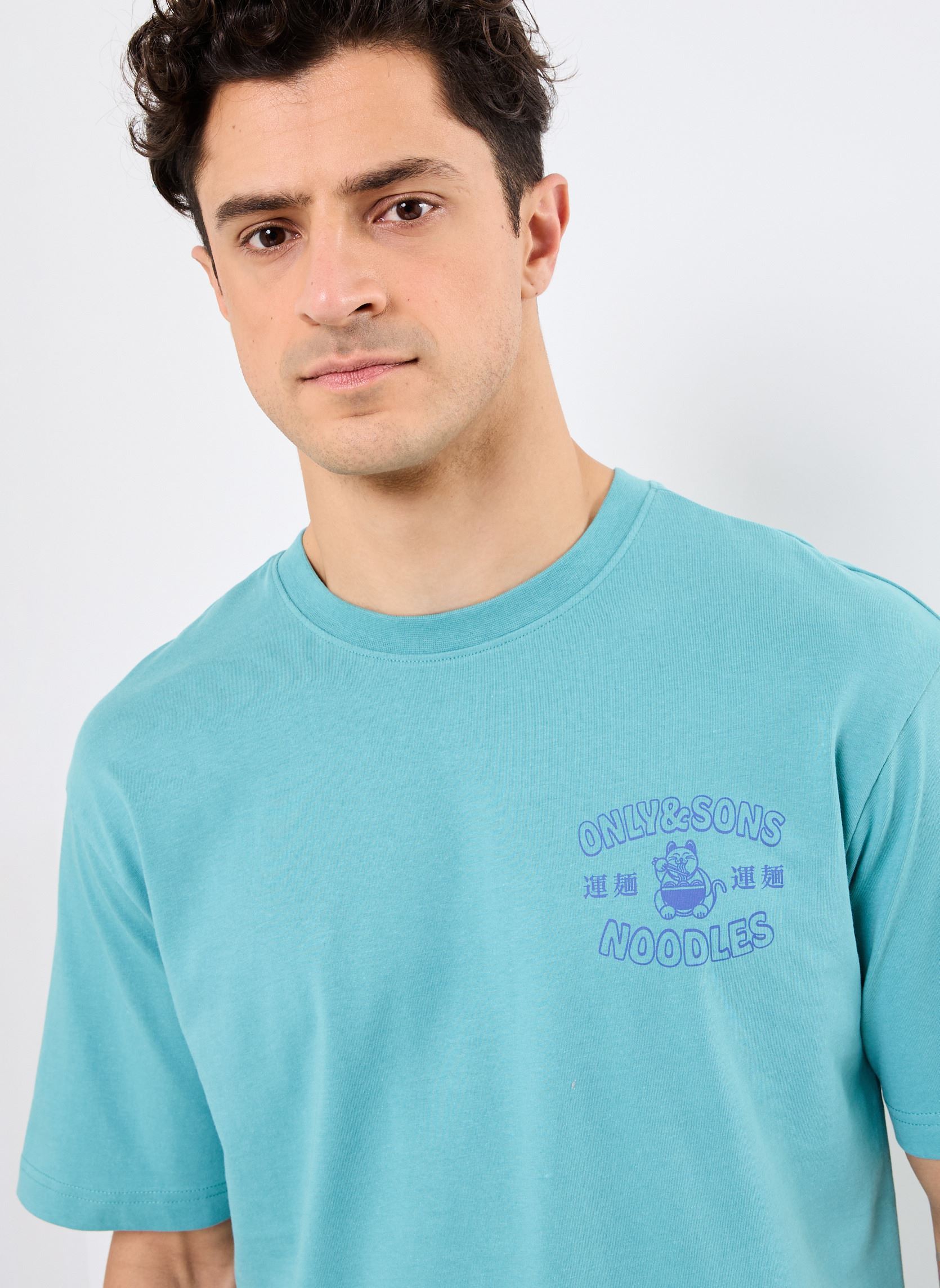 Tee-shirts manches courtes ONSCATISFACTION LOGO RLX SS TEE CS homme bleu Only & Sons Tee-shirts manches courtes ONSCATISFACTION LOGO RLX SS TEE CS homme bleu BRISTOL BLUE