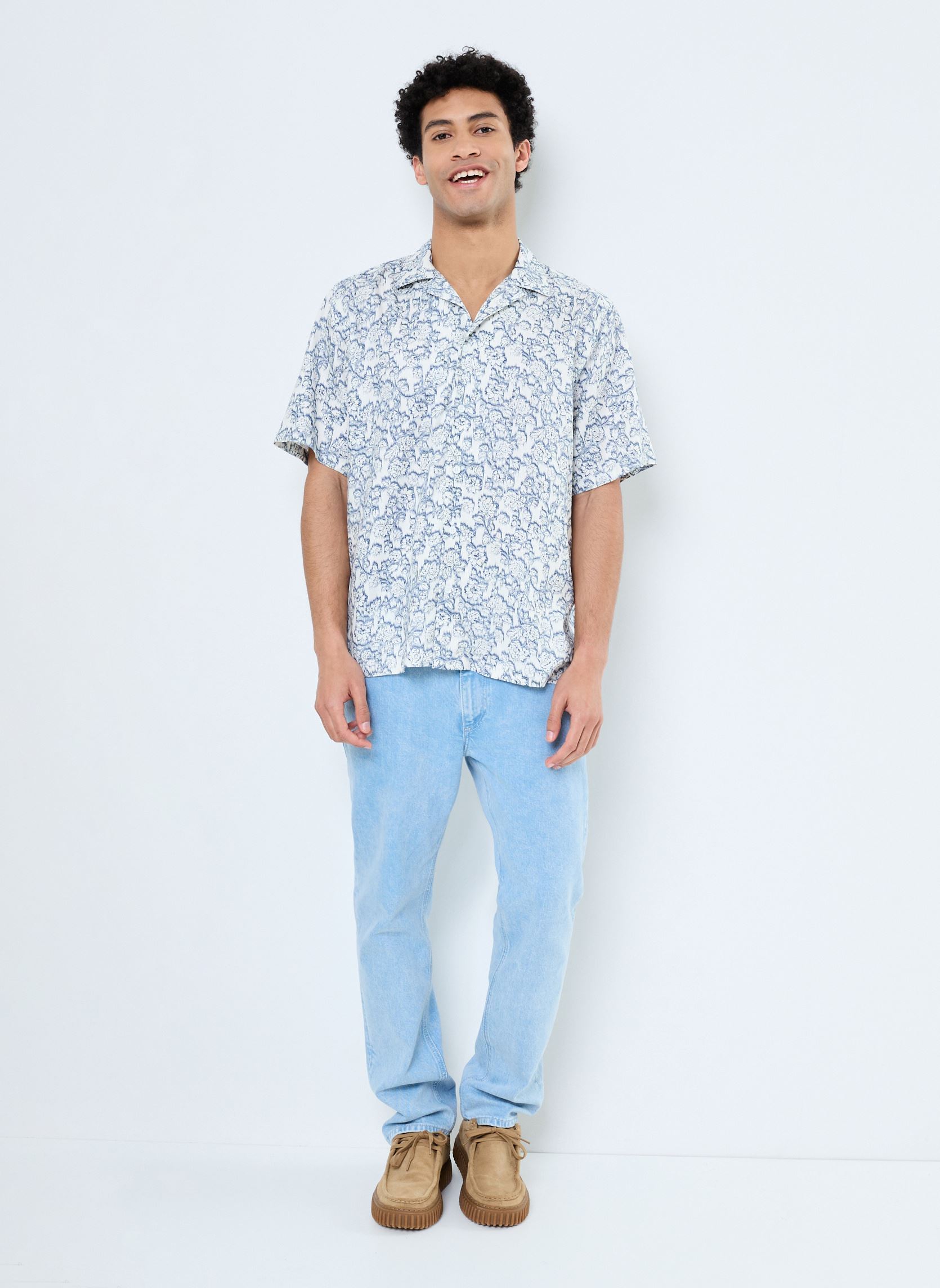 Camisas ONSDASH LIFE REG AOP SS RESORT SHIRT hombre blanco Only & Sons Camisas ONSDASH LIFE REG AOP SS RESORT SHIRT hombre blanco CLOUD DANCER