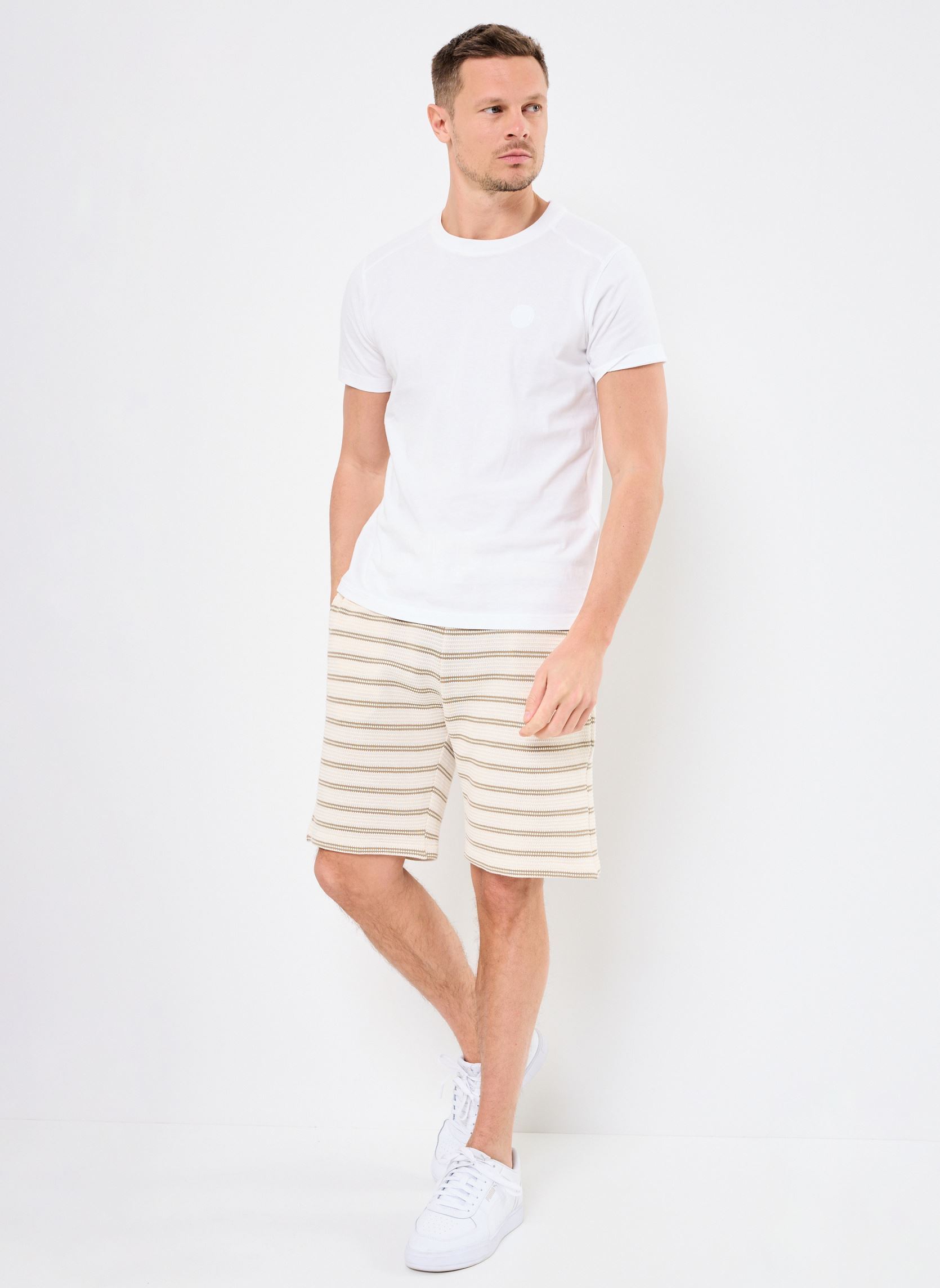 Shorts ONSIAN REG STRIPE STRUCT L SHORTS homme beige Only & Sons Shorts ONSIAN REG STRIPE STRUCT L SHORTS homme beige CHINCHILLA