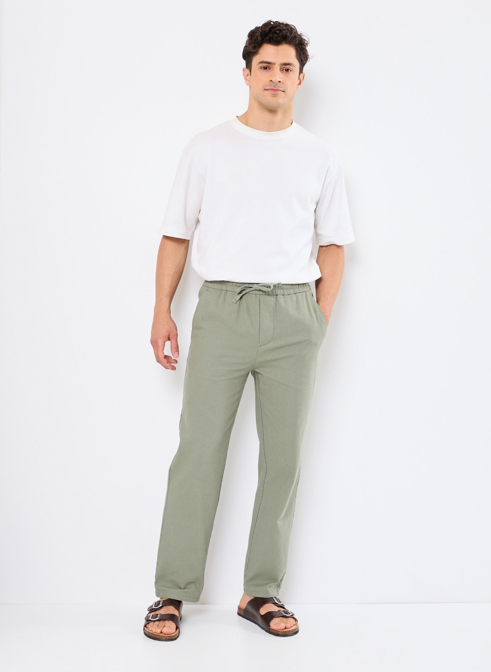 Weite Hosen ONSSINUS LOOSE 0007 COT LIN PANT NOOS herren grün Only & Sons Weite Hosen ONSSINUS LOOSE 0007 COT LIN PANT NOOS herren grün SEA SPRAY