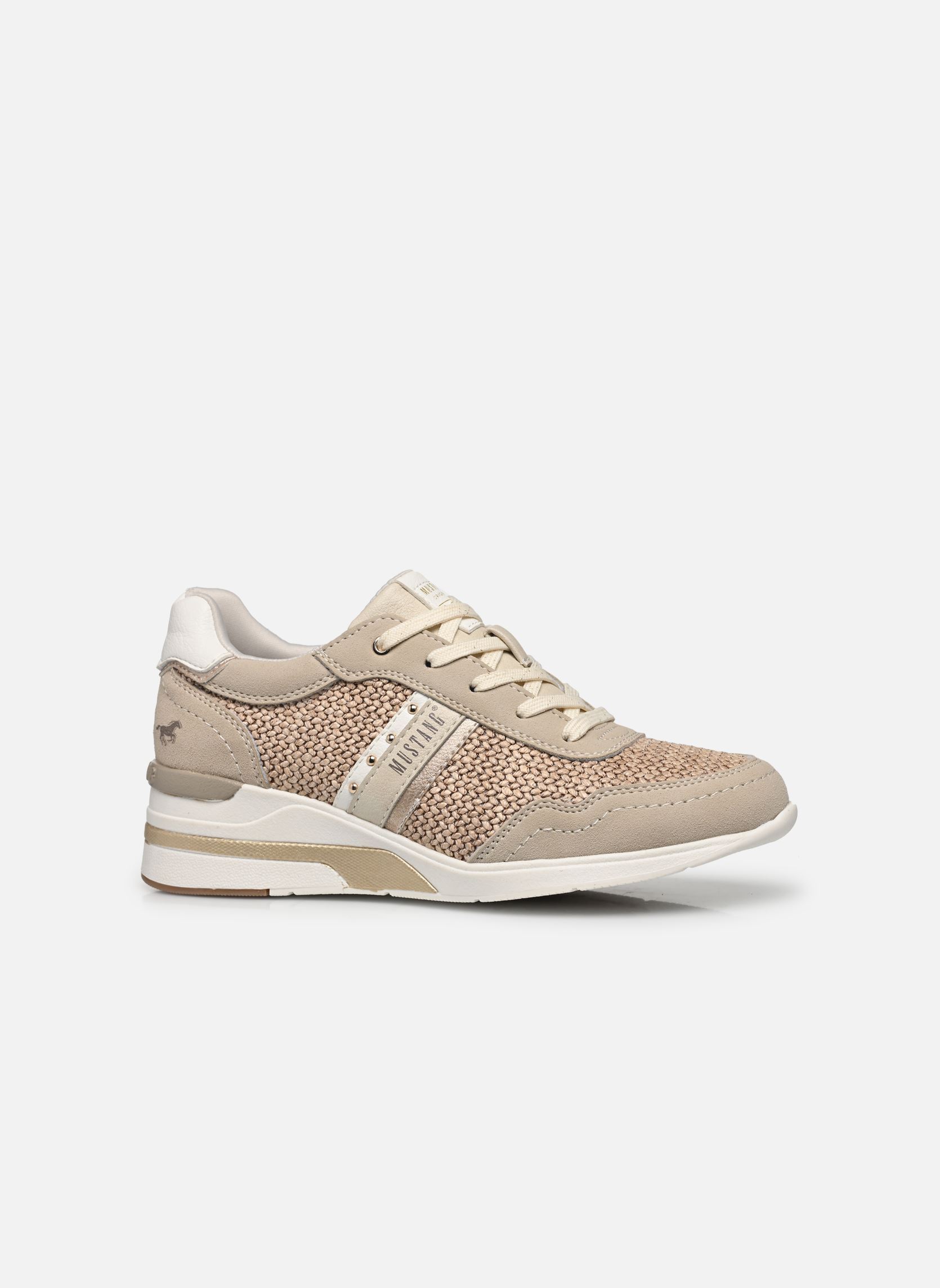 Baskets compensées 1378306 femme beige Mustang shoes Baskets compensées 1378306 femme beige Beige