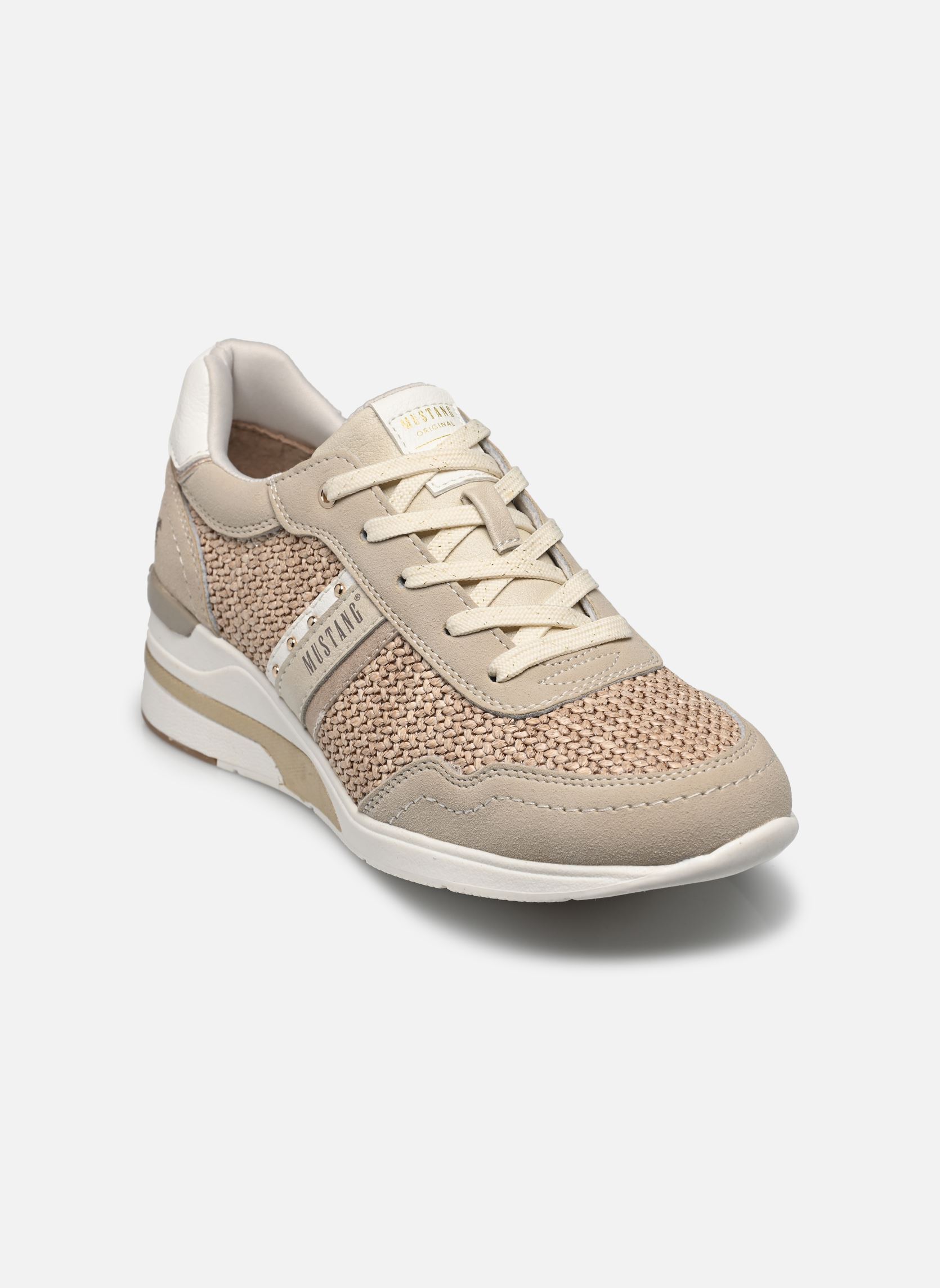 Baskets compensées 1378306 femme beige Mustang shoes Baskets compensées 1378306 femme beige Beige