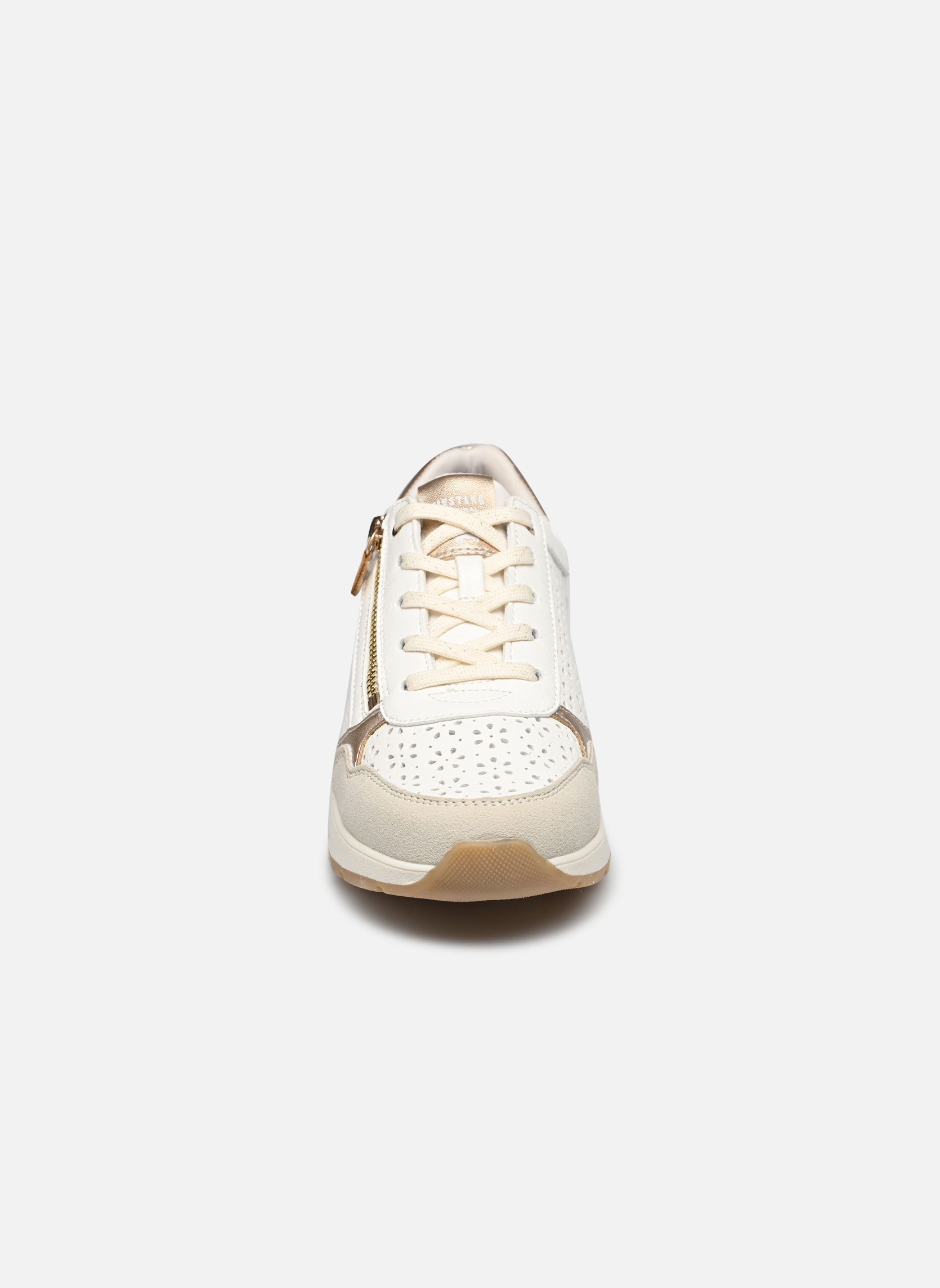 Niedrige Sneaker 1487303 damen weiß Mustang shoes Niedrige Sneaker 1487303 damen weiß Weiß/Gold