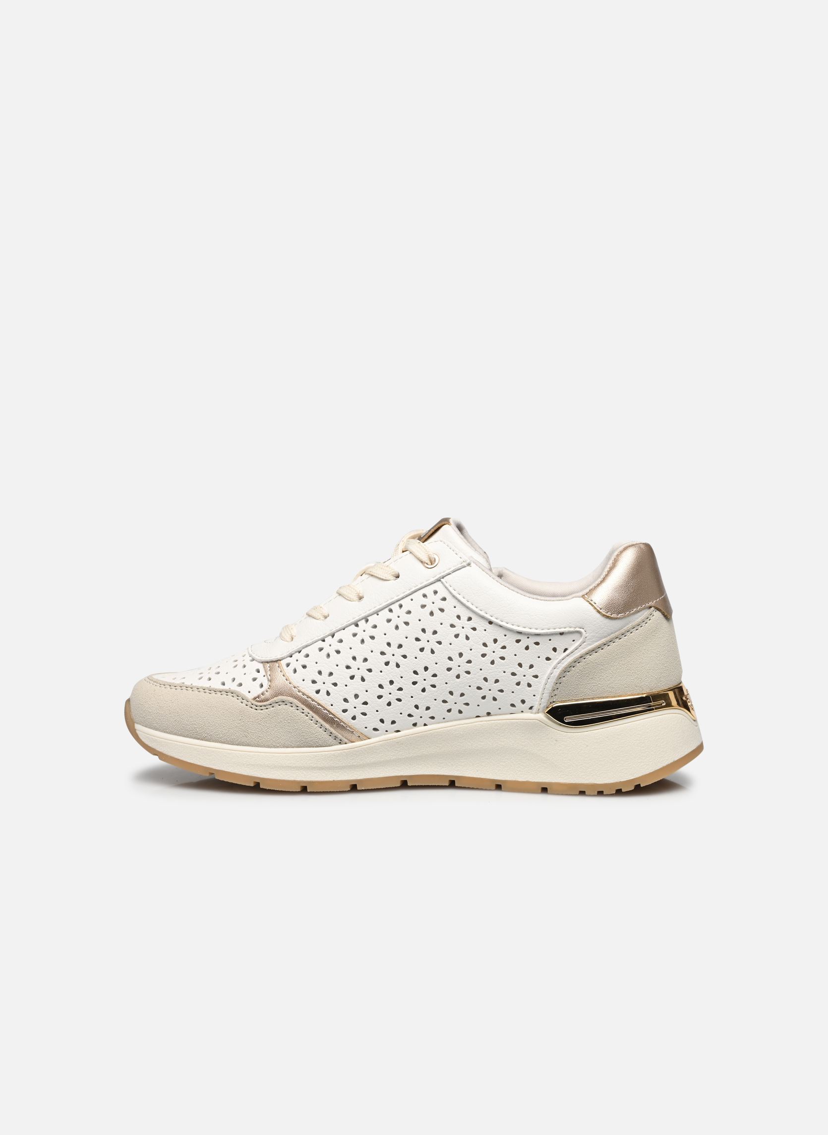 Niedrige Sneaker 1487303 damen weiß Mustang shoes Niedrige Sneaker 1487303 damen weiß Weiß/Gold