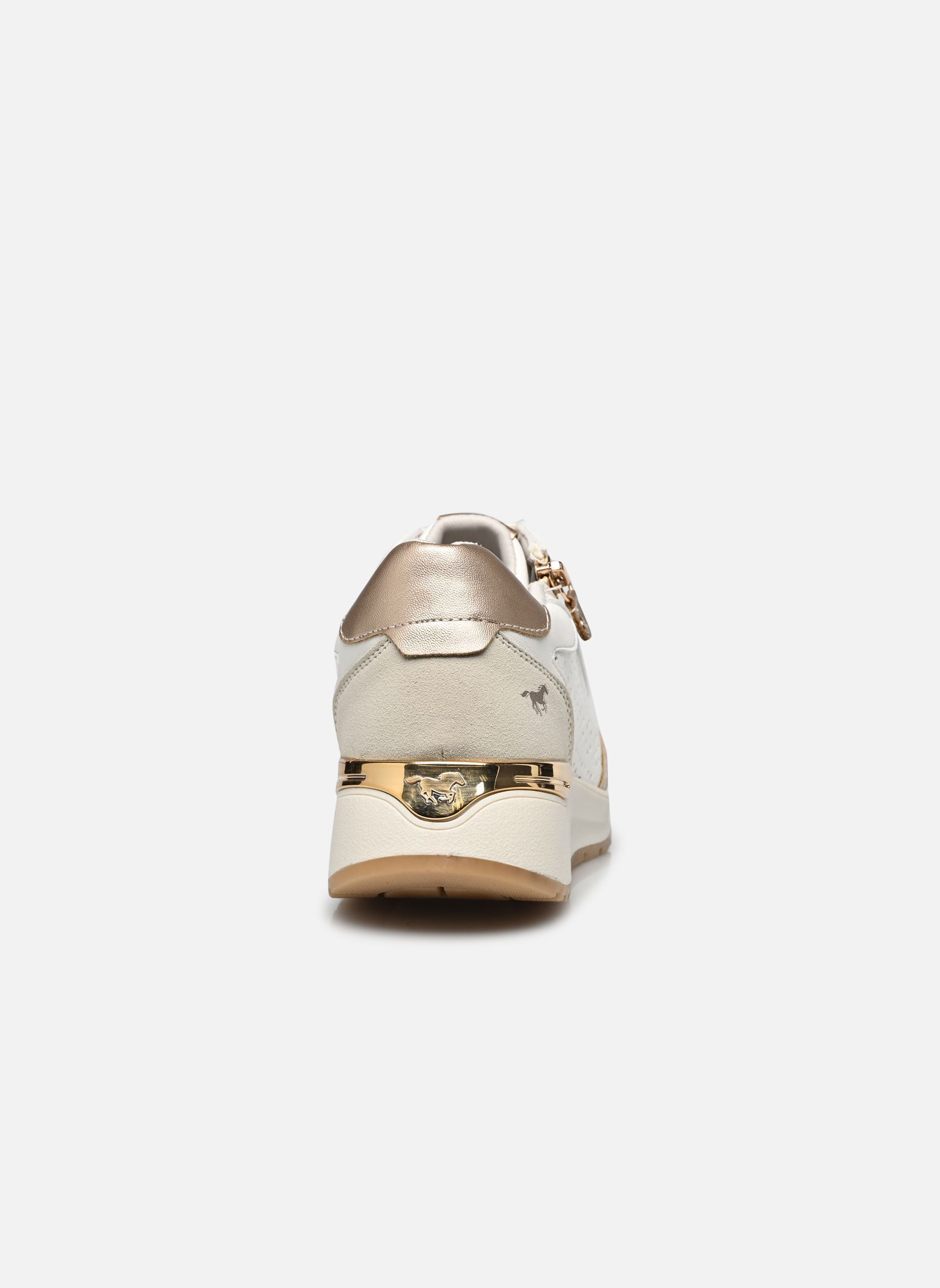 Niedrige Sneaker 1487303 damen weiß Mustang shoes Niedrige Sneaker 1487303 damen weiß Weiß/Gold
