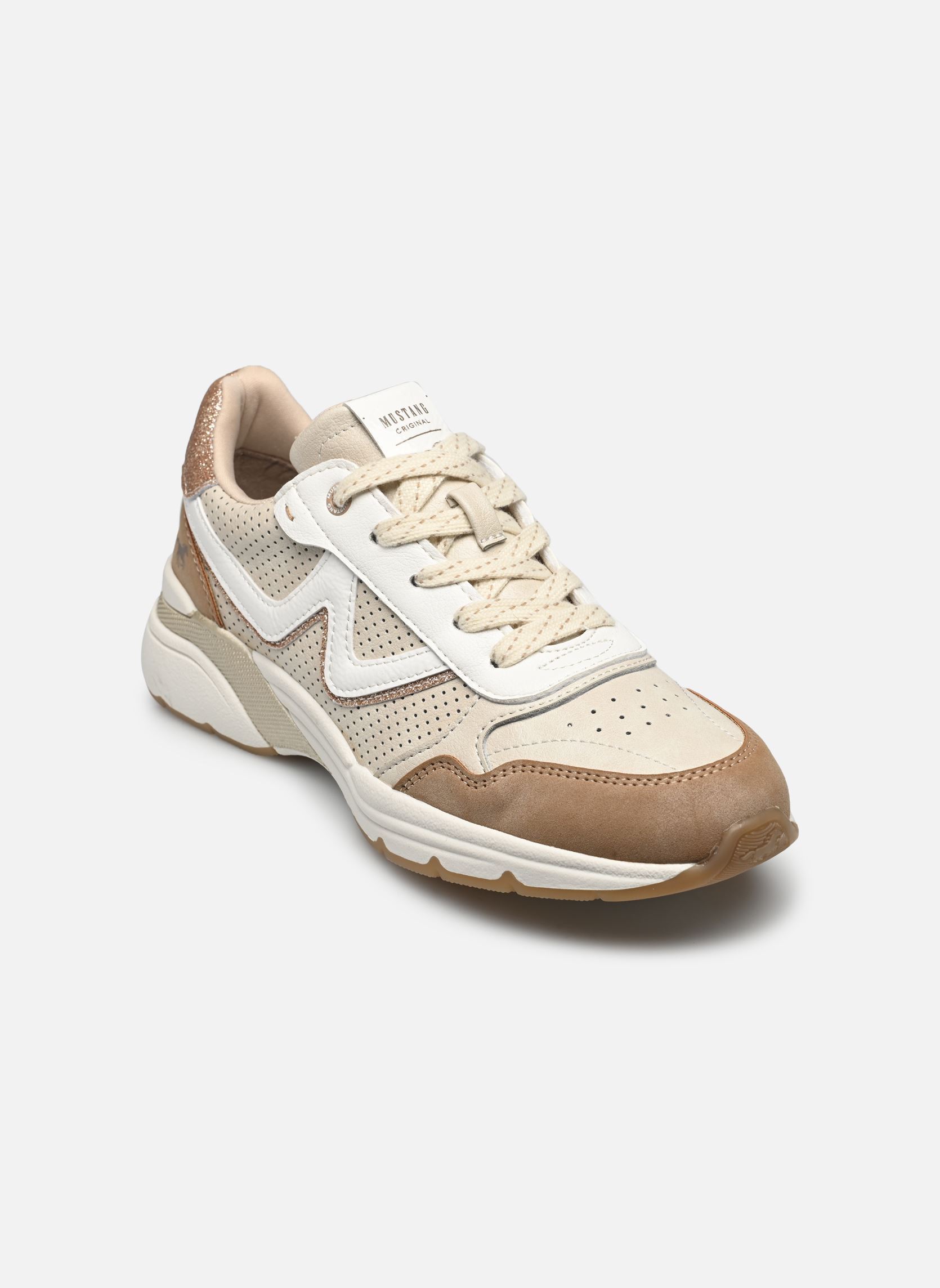 Baskets 1512302 femme blanc Mustang shoes Baskets 1512302 femme blanc Erde/Ivory