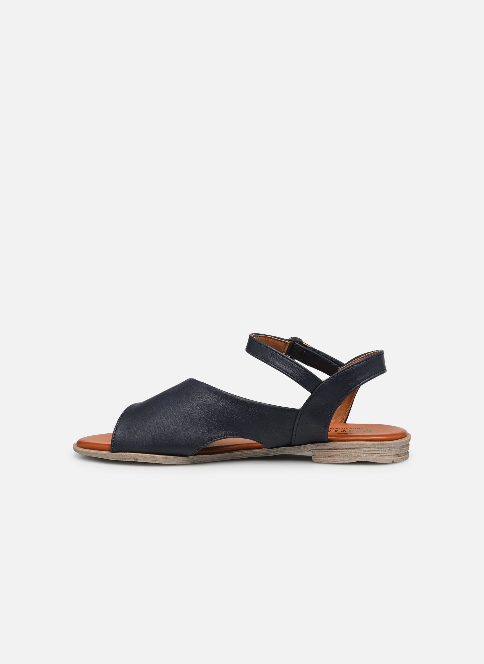 Platte sandalen 1388807 dames blauw Mustang shoes Platte sandalen 1388807 dames blauw Navy