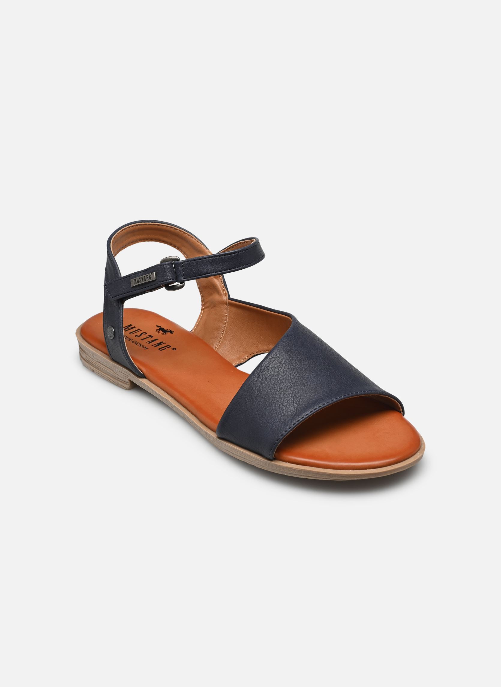 Platte sandalen 1388807 dames blauw Mustang shoes Platte sandalen 1388807 dames blauw Navy