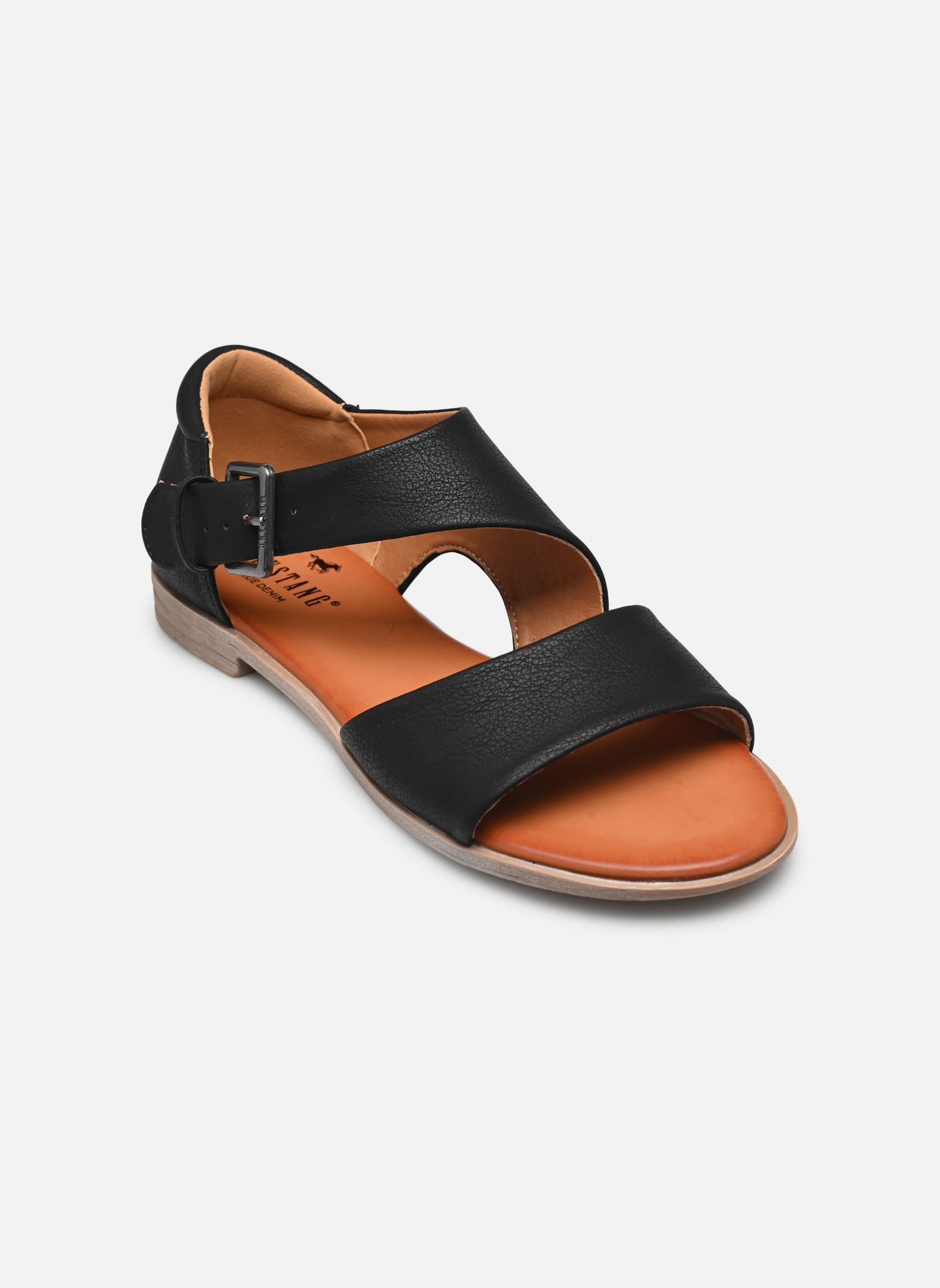 Flache Sandalen 1388810 damen schwarz Mustang shoes Flache Sandalen 1388810 damen schwarz Schwarz