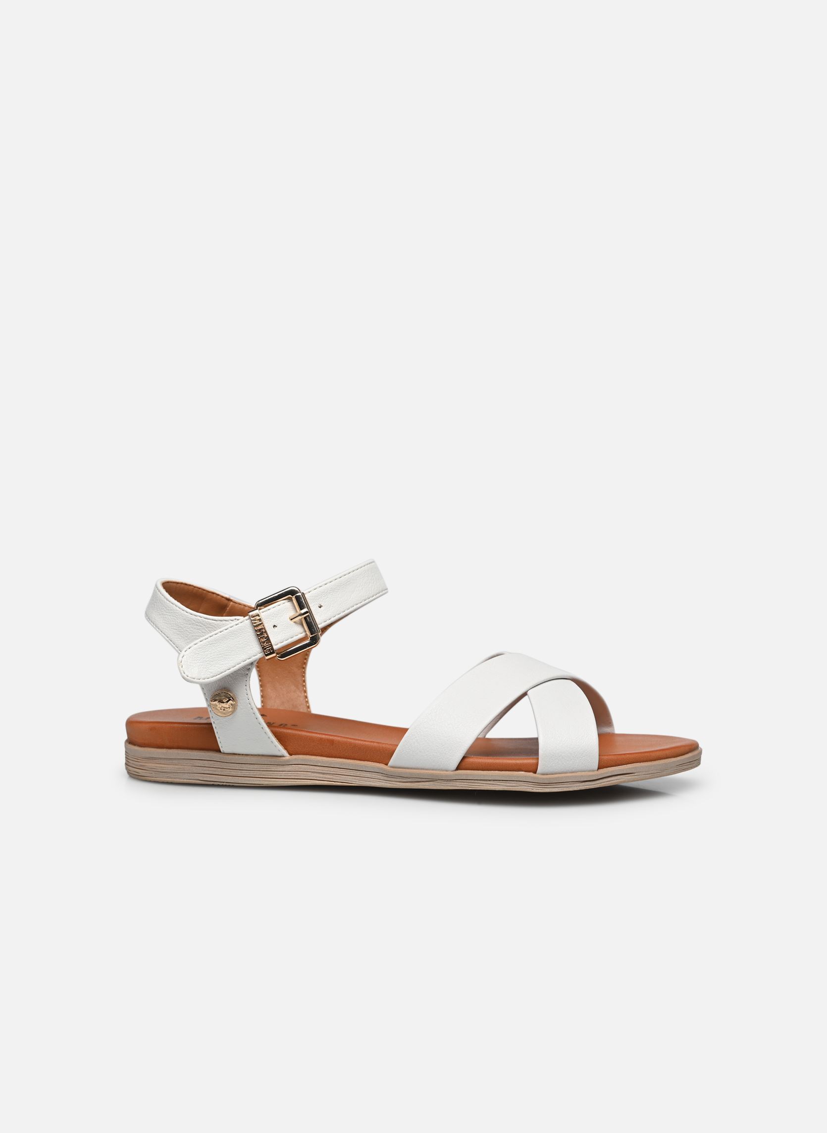 Flache Sandalen 1424808 damen weiß Mustang shoes Flache Sandalen 1424808 damen weiß Weiss