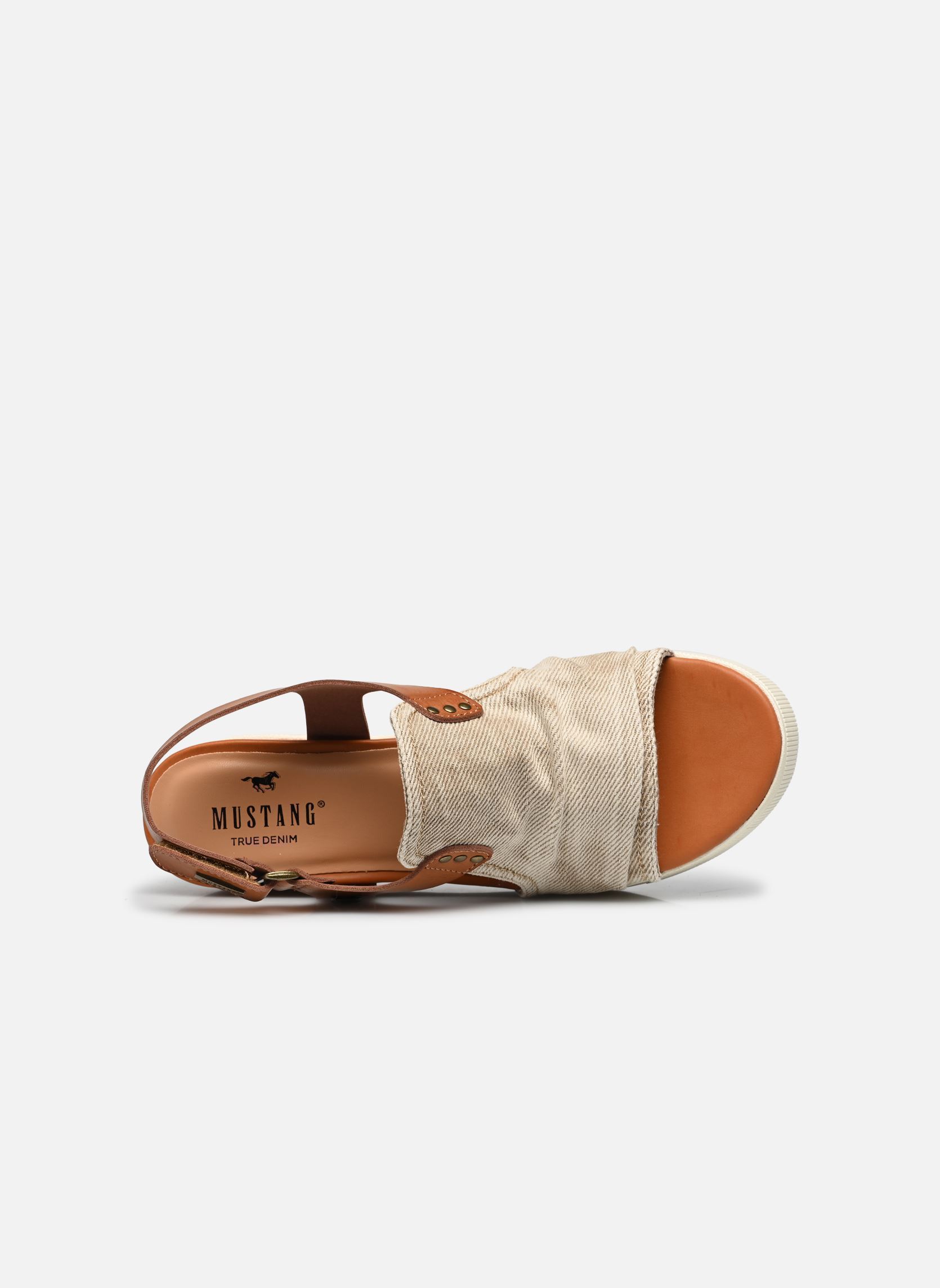 Sandales compensées et plateformes 1459804 femme beige Mustang shoes Sandales compensées et plateformes 1459804 femme beige JEANSBEIGE