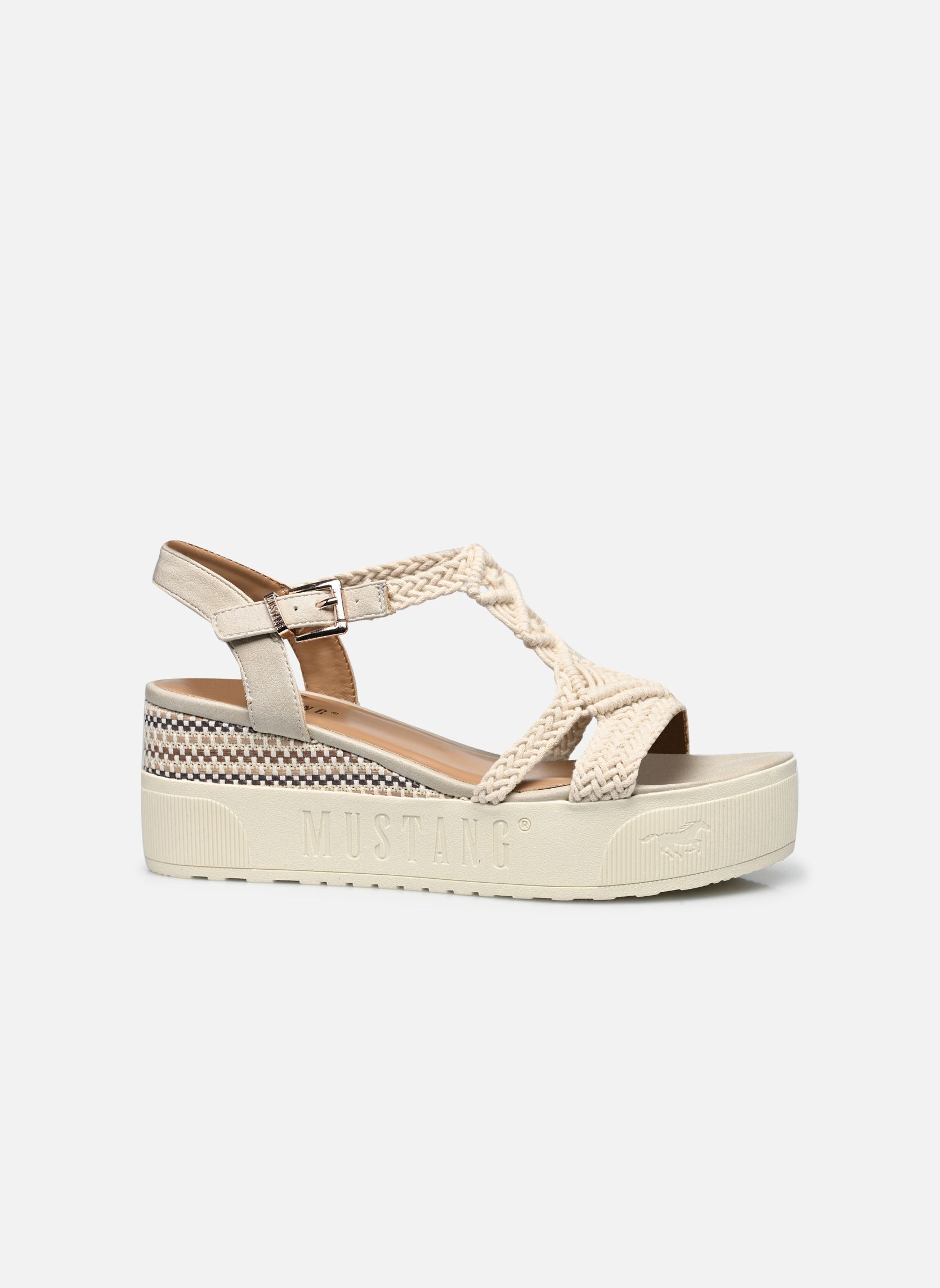 Sandalias y plataformas de cuña 1459805 mujer blanco Mustang shoes Sandalias y plataformas de cuña 1459805 mujer blanco Ivory