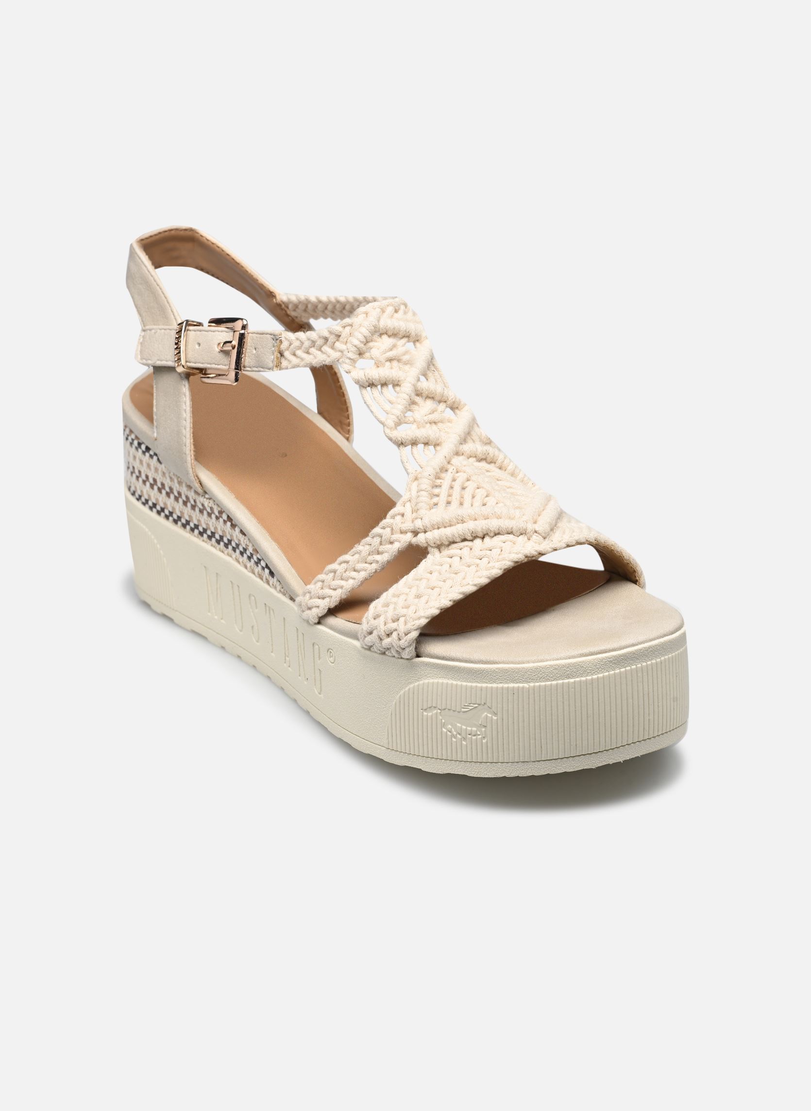 Sandalias y plataformas de cuña 1459805 mujer blanco Mustang shoes Sandalias y plataformas de cuña 1459805 mujer blanco Ivory