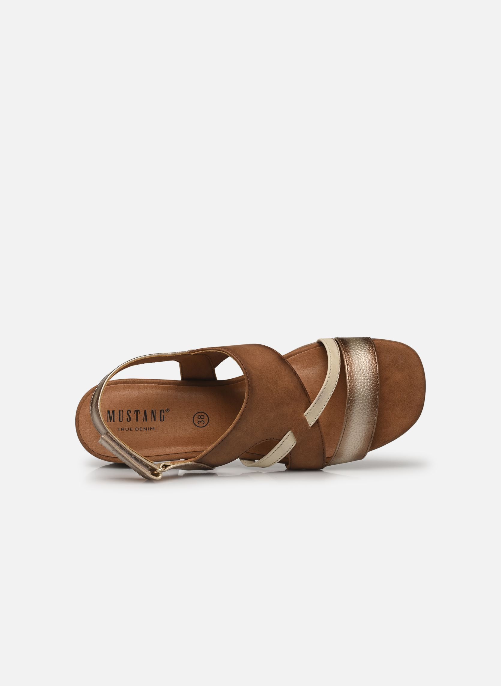 Sandalen 1494802 dames bruin Mustang shoes Sandalen 1494802 dames bruin Cognac