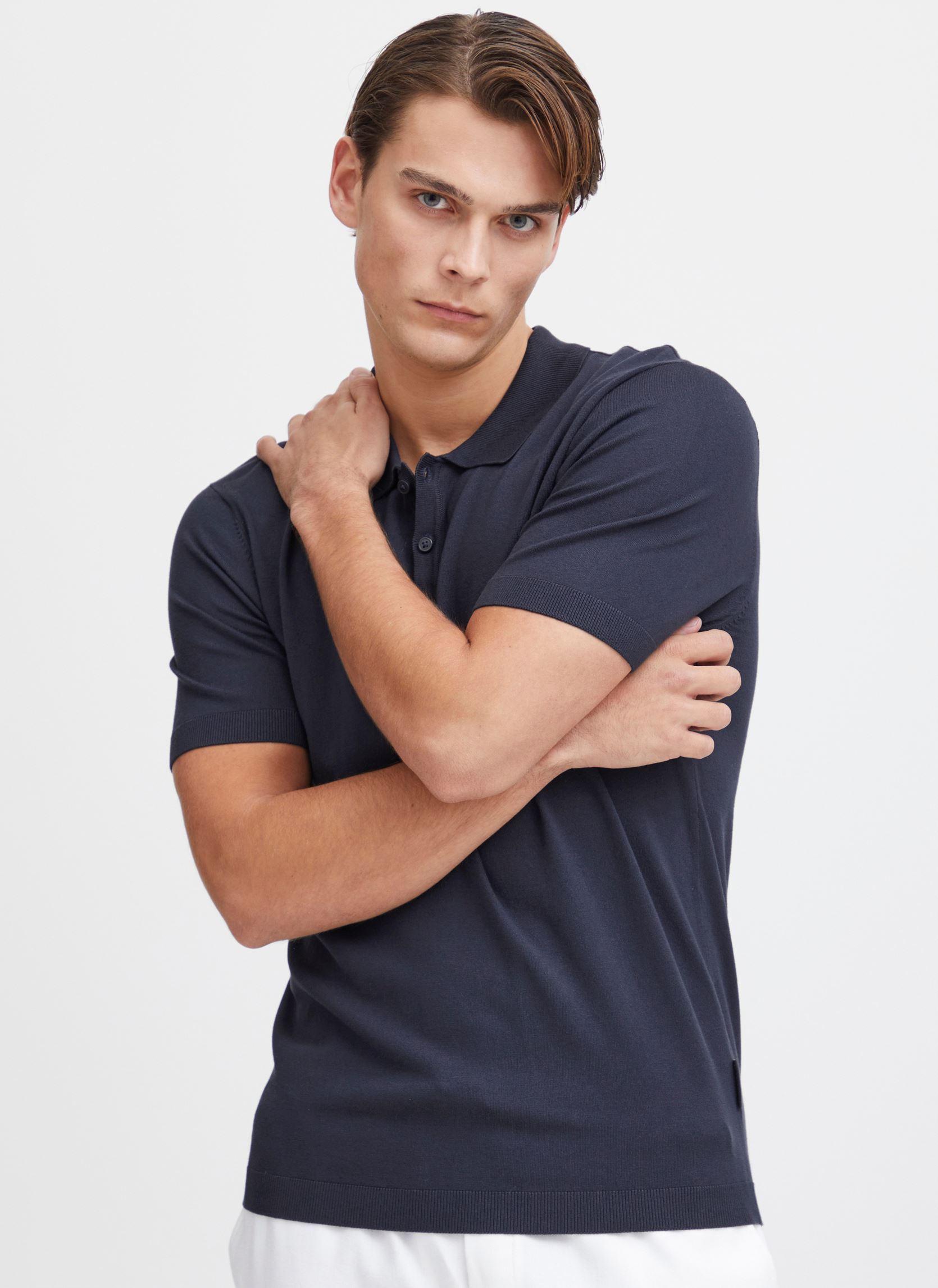 Polos manches courtes CFKARLO SS polo knit homme bleu Casual Friday Polos manches courtes CFKARLO SS polo knit homme bleu DARK NAVY