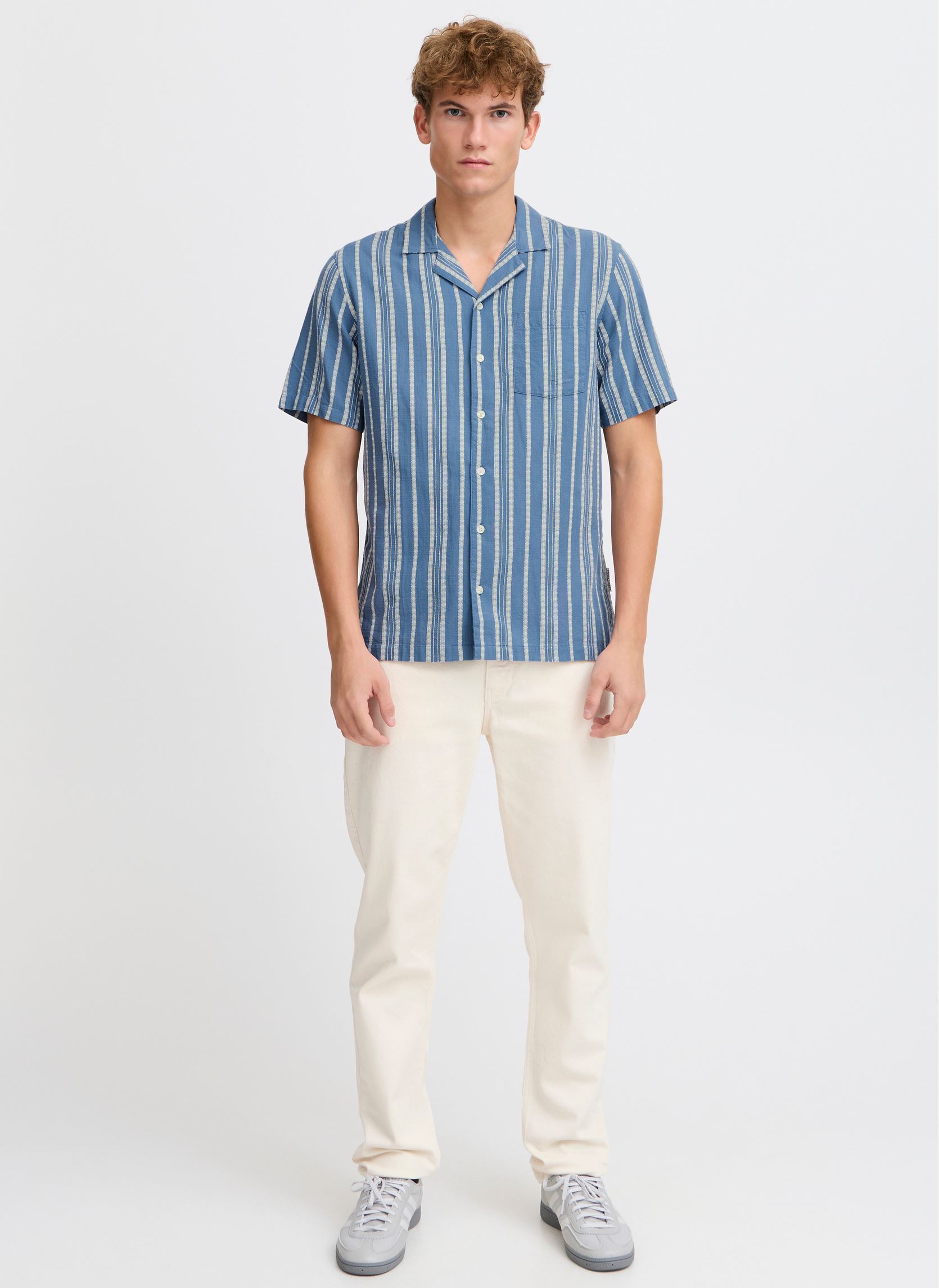 Hemden CFMILTON SS RC dobby striped shirt herren blau Casual Friday Hemden CFMILTON SS RC dobby striped shirt herren blau RIVERSIDE