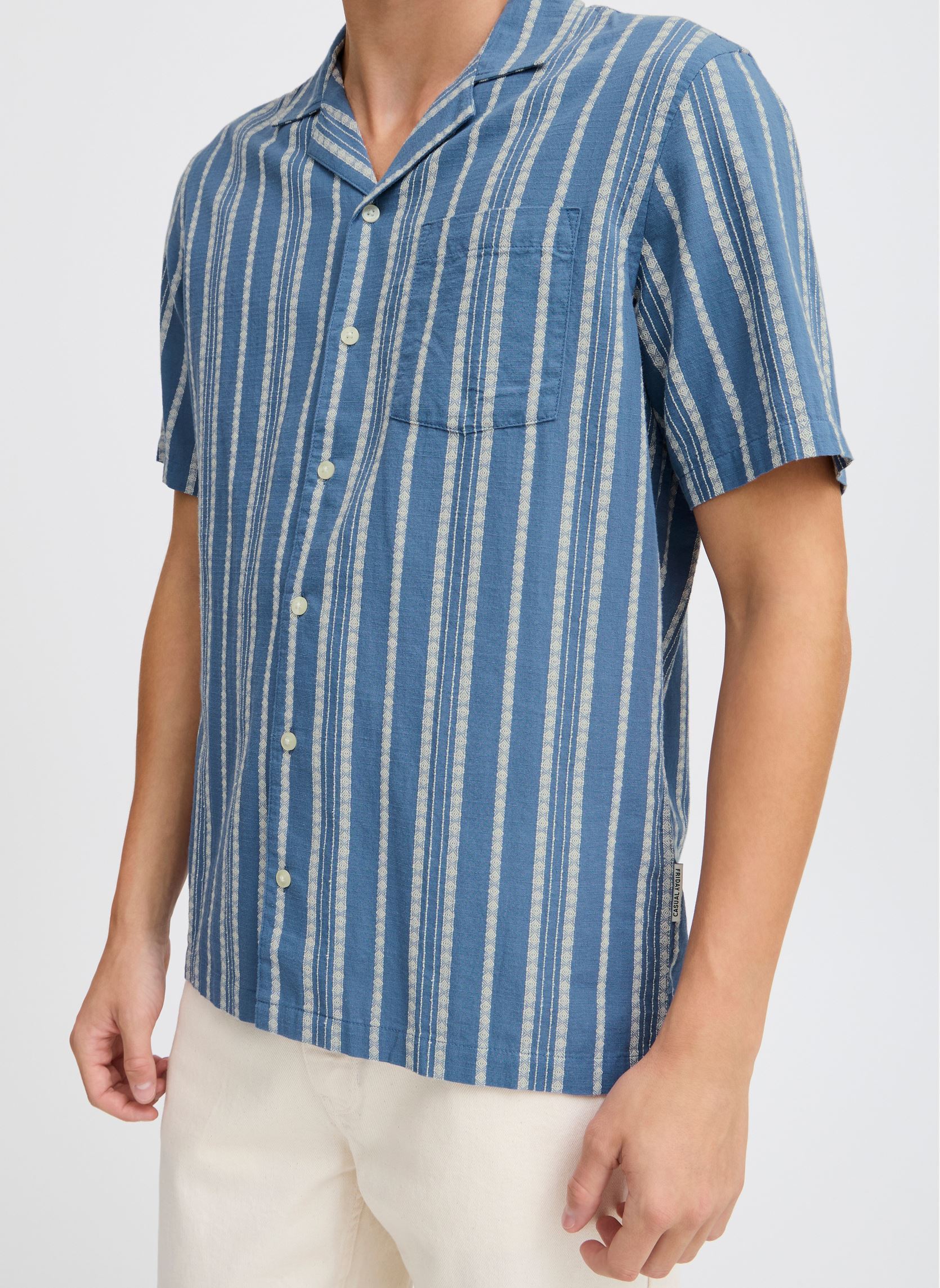 Hemden CFMILTON SS RC dobby striped shirt herren blau Casual Friday Hemden CFMILTON SS RC dobby striped shirt herren blau RIVERSIDE