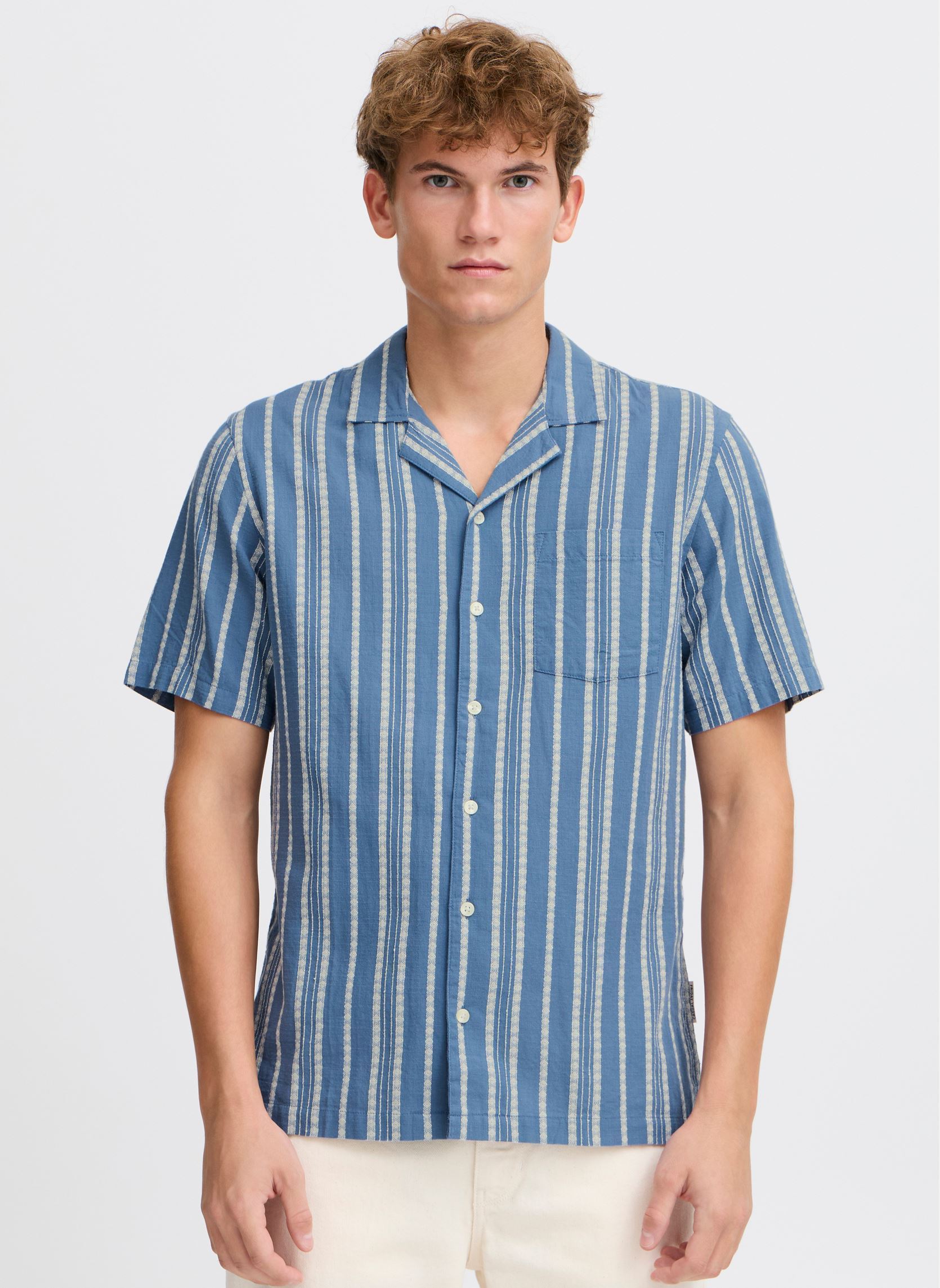 Hemden CFMILTON SS RC dobby striped shirt herren blau Casual Friday Hemden CFMILTON SS RC dobby striped shirt herren blau RIVERSIDE