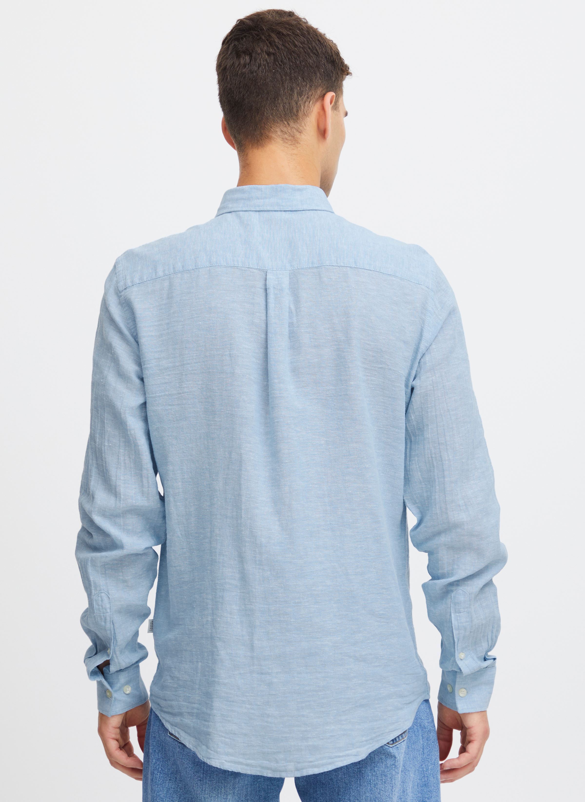 Chemises CFANTON 0053 BD LS linen mix shirt homme bleu Casual Friday Chemises CFANTON 0053 BD LS linen mix shirt homme bleu SILVER LAKE BLUE