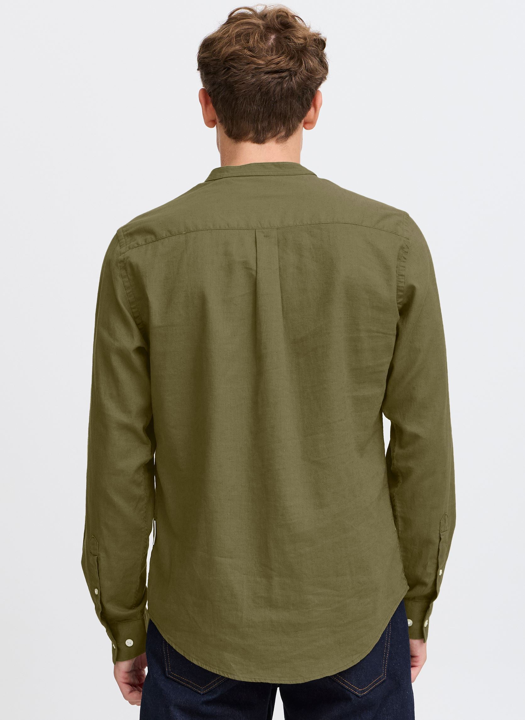 Chemises CFANTON 0053 CC LS linen mix shirt homme vert Casual Friday Chemises CFANTON 0053 CC LS linen mix shirt homme vert WINTER MOSS