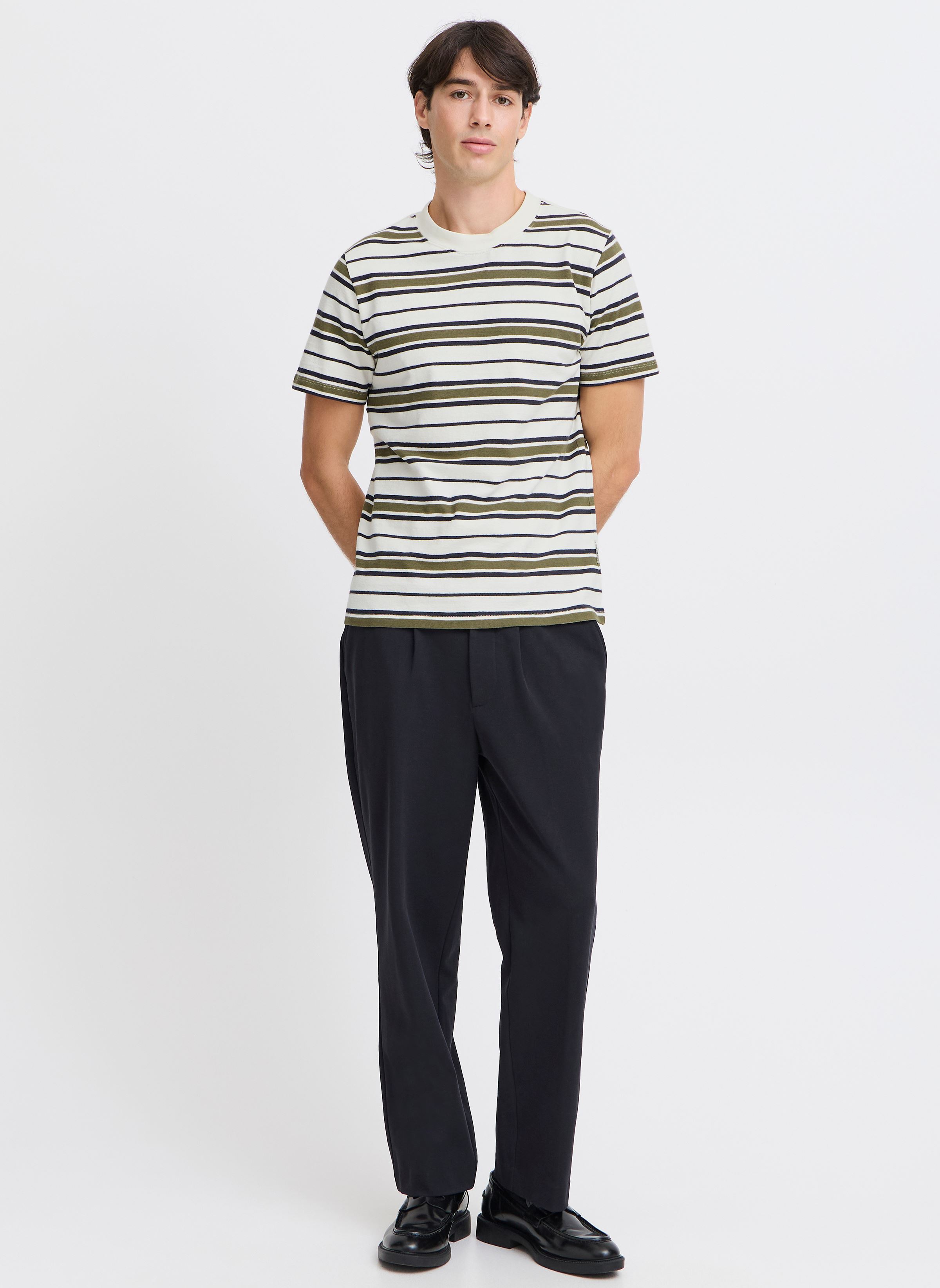 Tee-shirts manches courtes CFFRANKIE structured striped tee homme blanc Casual Friday Tee-shirts manches courtes CFFRANKIE structured striped tee homme blanc WINTER MOSS
