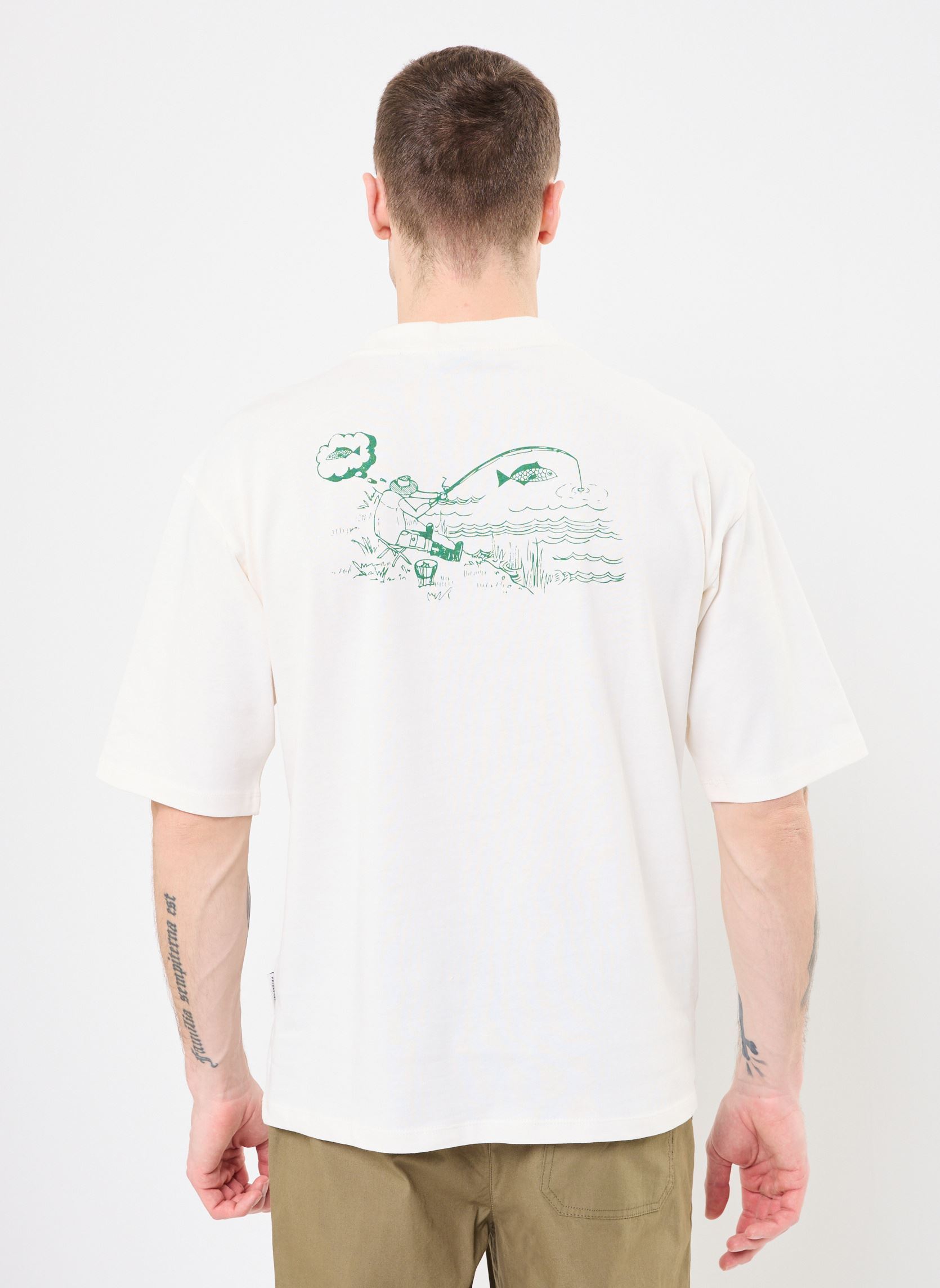 Camisetas de manga corta CFCONRAD 0197 relaxed tee w. fish print hombre blanco Casual Friday Camisetas de manga corta CFCONRAD 0197 relaxed tee w. fish print hombre blanco CLOUD DANCER