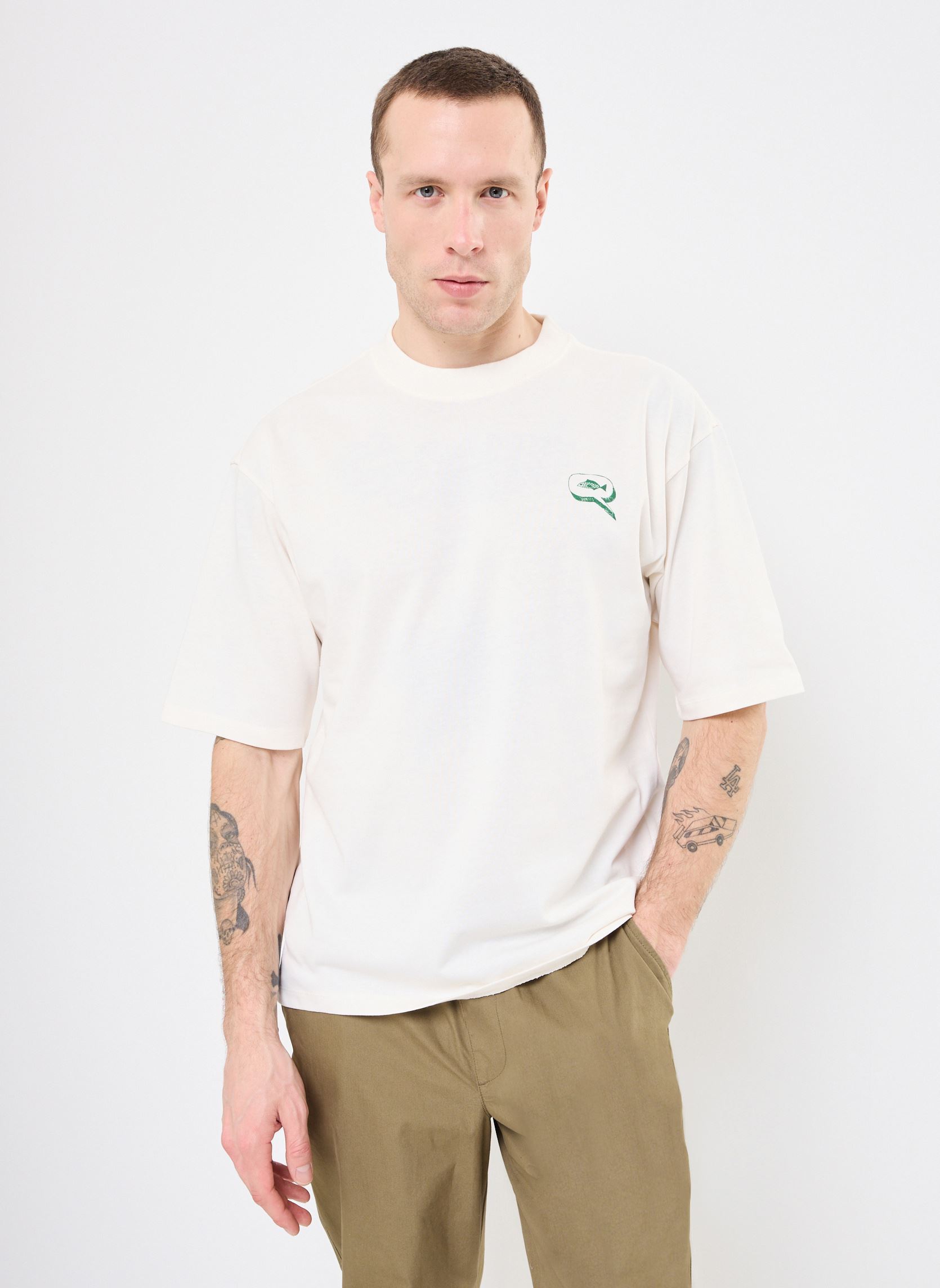 Camisetas de manga corta CFCONRAD 0197 relaxed tee w. fish print hombre blanco Casual Friday Camisetas de manga corta CFCONRAD 0197 relaxed tee w. fish print hombre blanco CLOUD DANCER