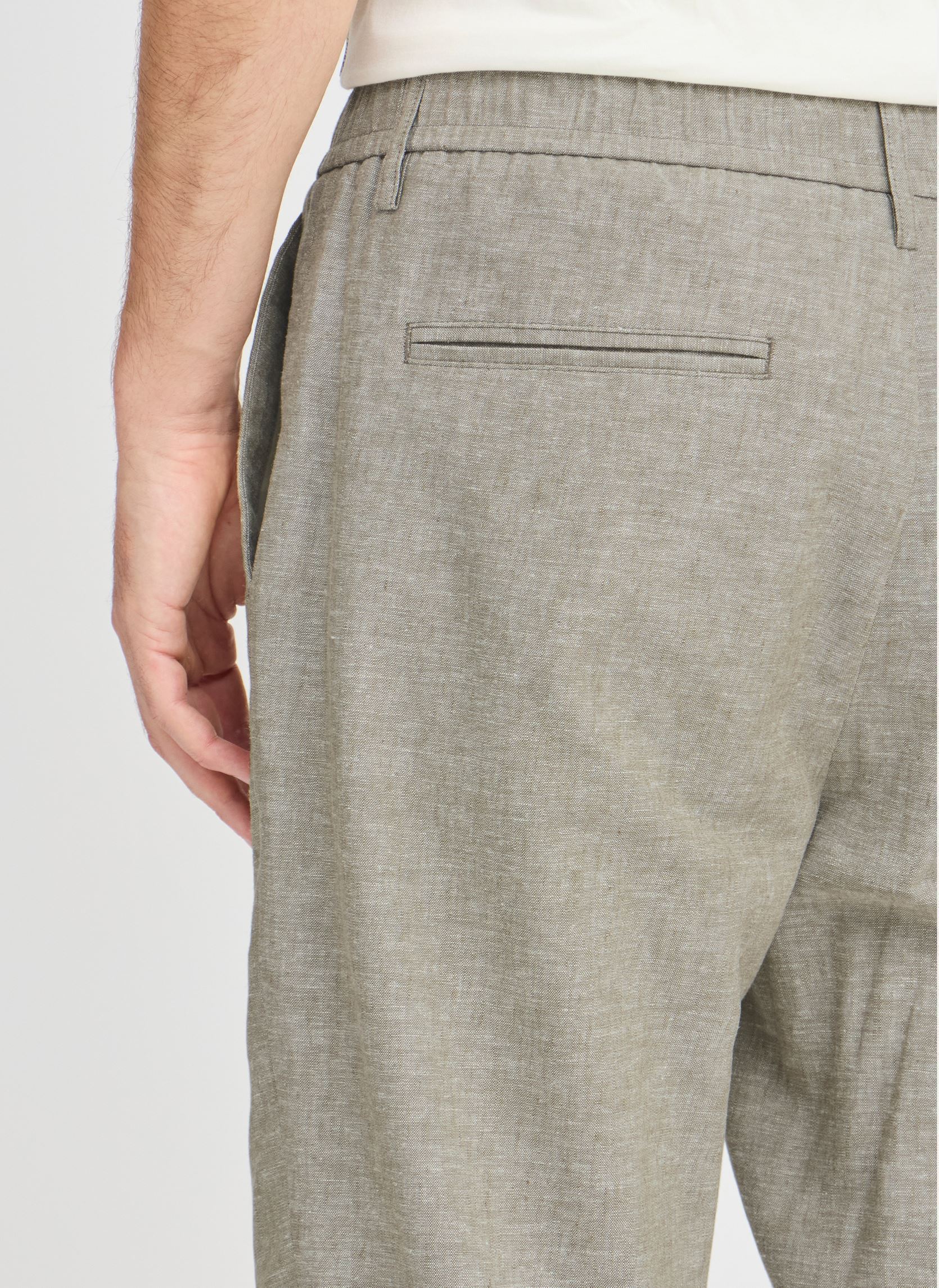 Pantalons droits CFMARC 0144 linen mix pants homme gris Casual Friday Pantalons droits CFMARC 0144 linen mix pants homme gris MERMAID MELANGE