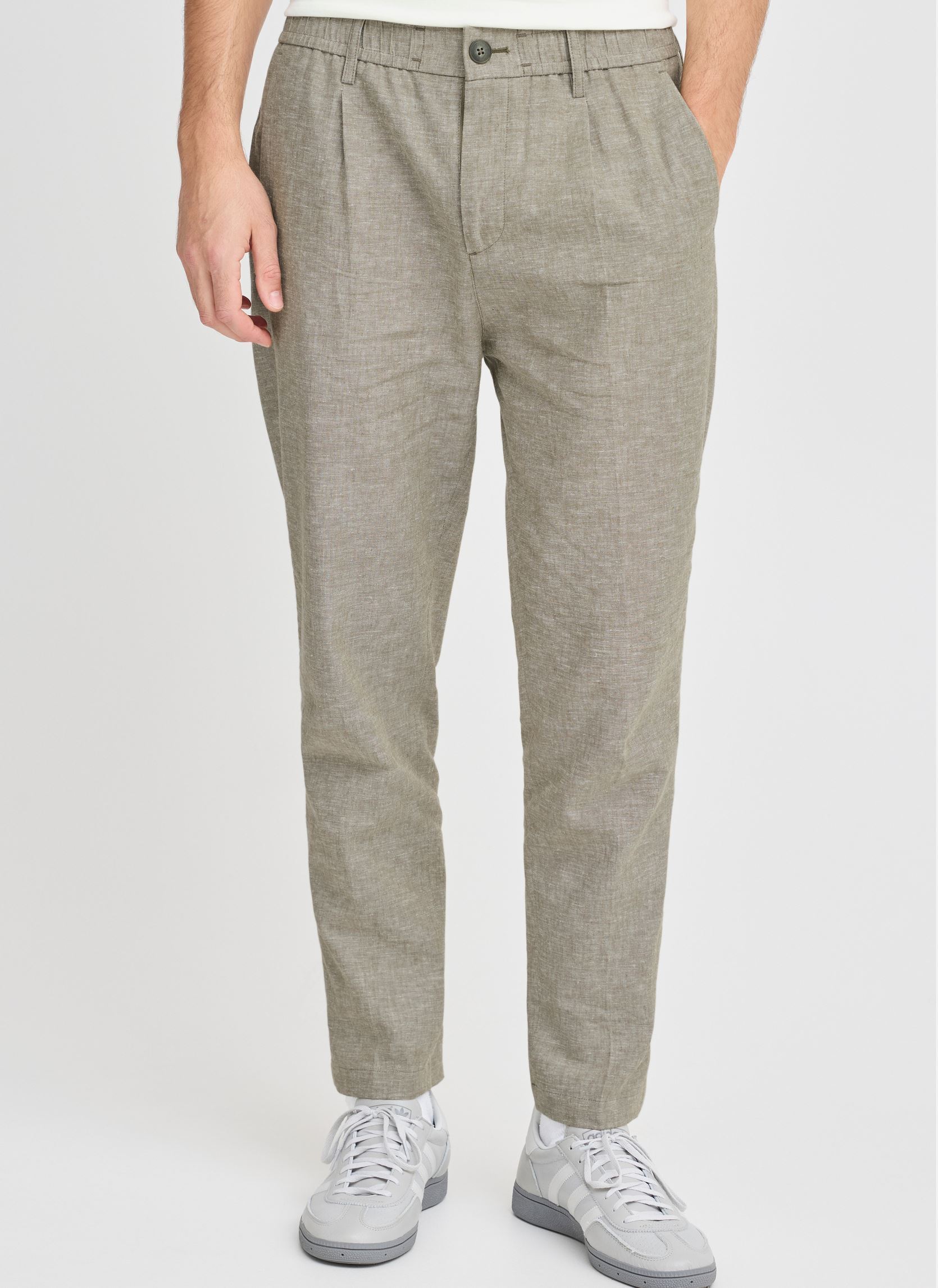 Pantalons droits CFMARC 0144 linen mix pants homme gris Casual Friday Pantalons droits CFMARC 0144 linen mix pants homme gris MERMAID MELANGE