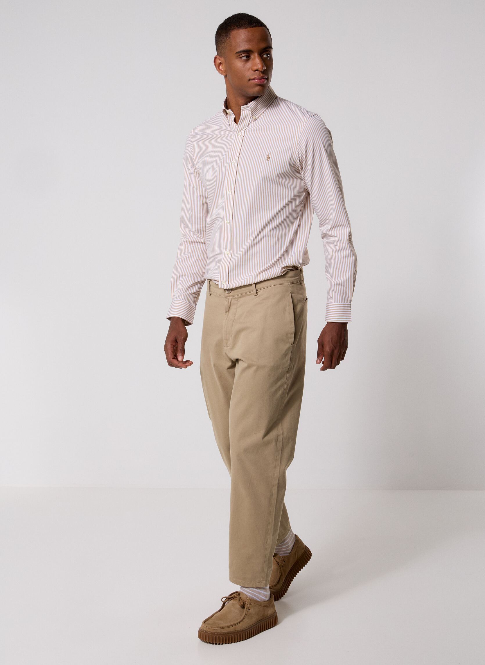 Pantaloni dritti CFPEPE garment dyed pants uomo beige Casual Friday Pantaloni dritti CFPEPE garment dyed pants uomo beige TREE HOUSE
