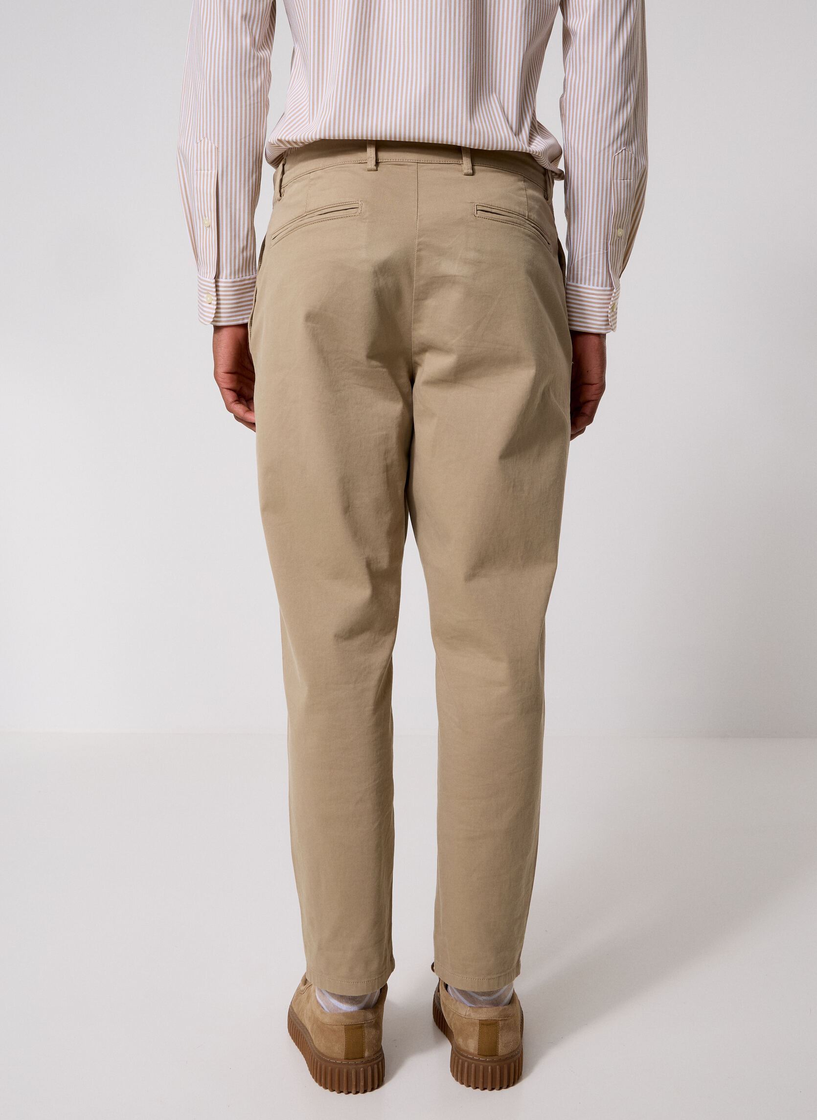Pantaloni dritti CFPEPE garment dyed pants uomo beige Casual Friday Pantaloni dritti CFPEPE garment dyed pants uomo beige TREE HOUSE